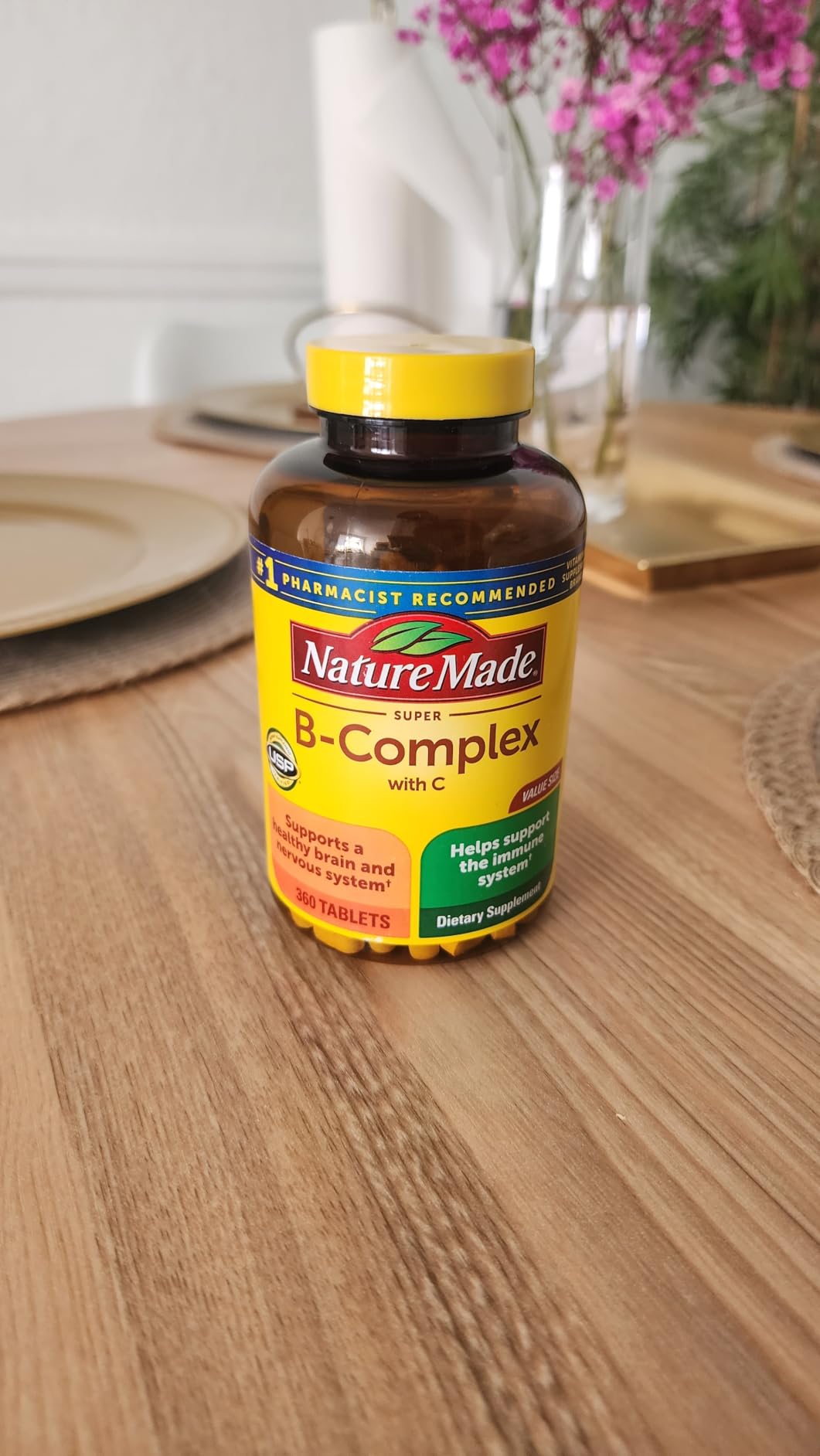 Nature Made Super B Complex with Vitamin C & Folic Acid, 140 Tablets | B Complex Vitamins for Women and Men, Dietary Supplement for Immune Support, Gluten Free, 140 Day Supply customer photo 1