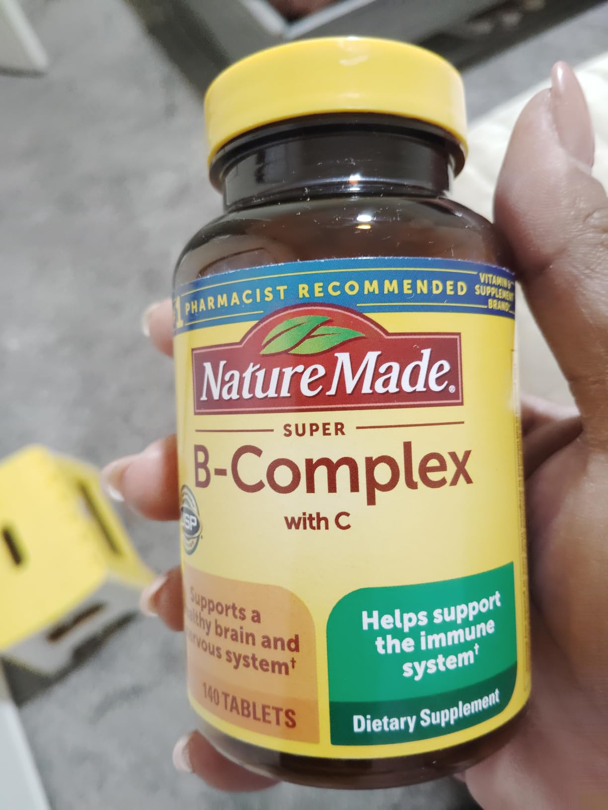 Nature Made Super B Complex with Vitamin C & Folic Acid, 140 Tablets | B Complex Vitamins for Women and Men, Dietary Supplement for Immune Support, Gluten Free, 140 Day Supply customer photo 2