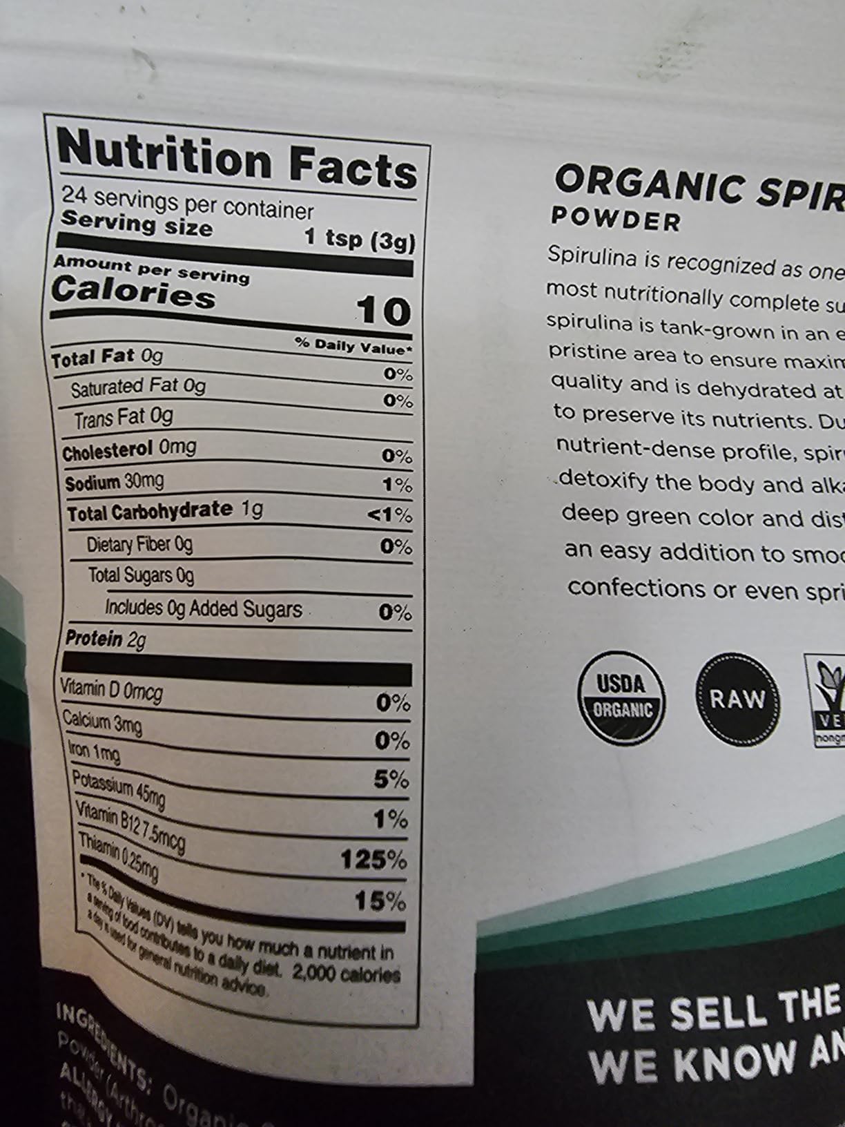 Terrasoul Superfoods Organic Spirulina Powder, 6 Oz, Vegan Protein, Green Superfood Boost for Smoothies, Detoxifying Elixirs, and Immune Support customer photo 2