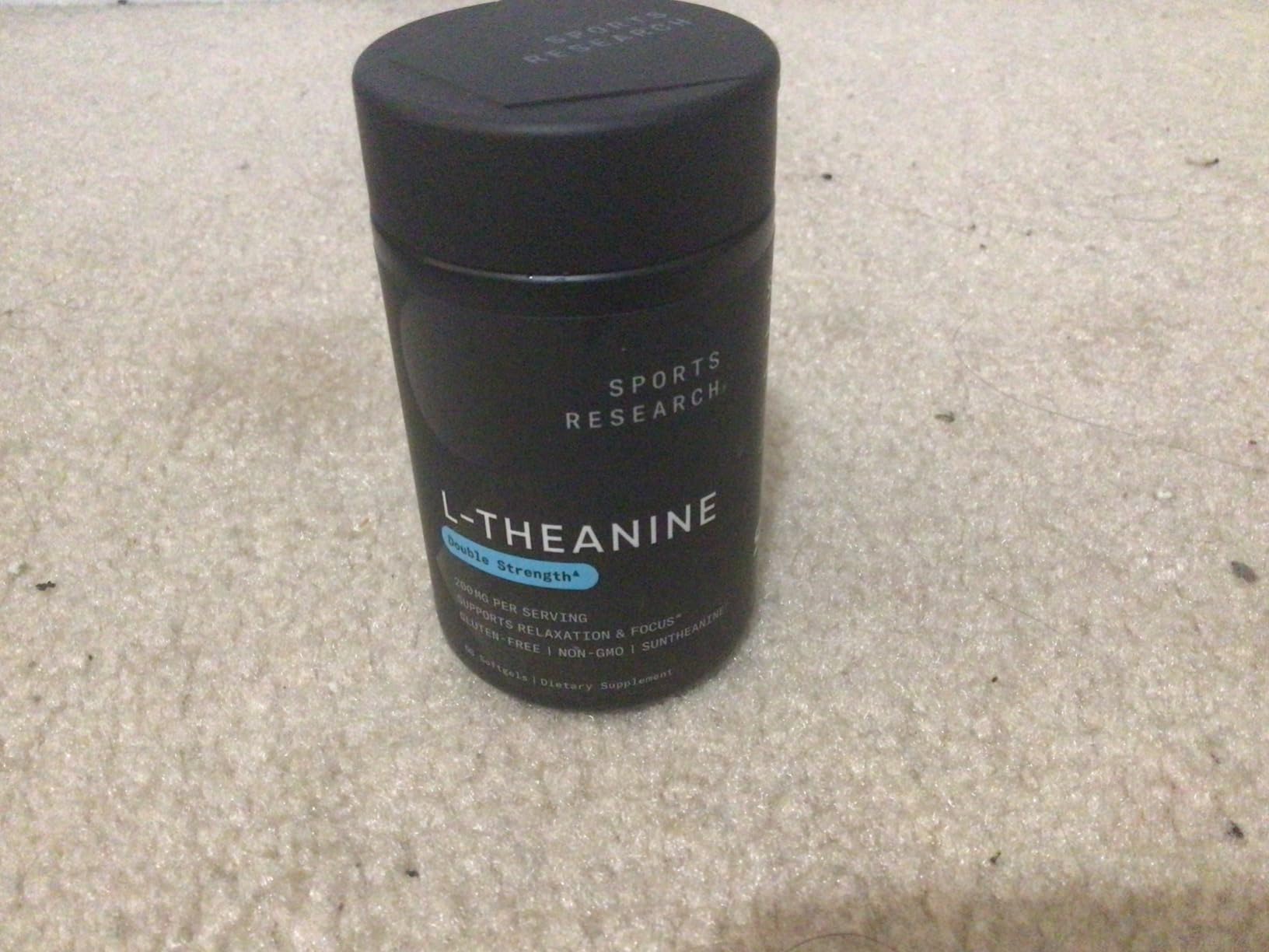Sports Research Double Strength L-Theanine Supplement - Suntheanine Softgels for Focus, Relaxation & Alertness - Non-Drowsy Support Made with Coconut Oil, Non-GMO & Gluten Free - 200mg, 60 Count customer photo 2