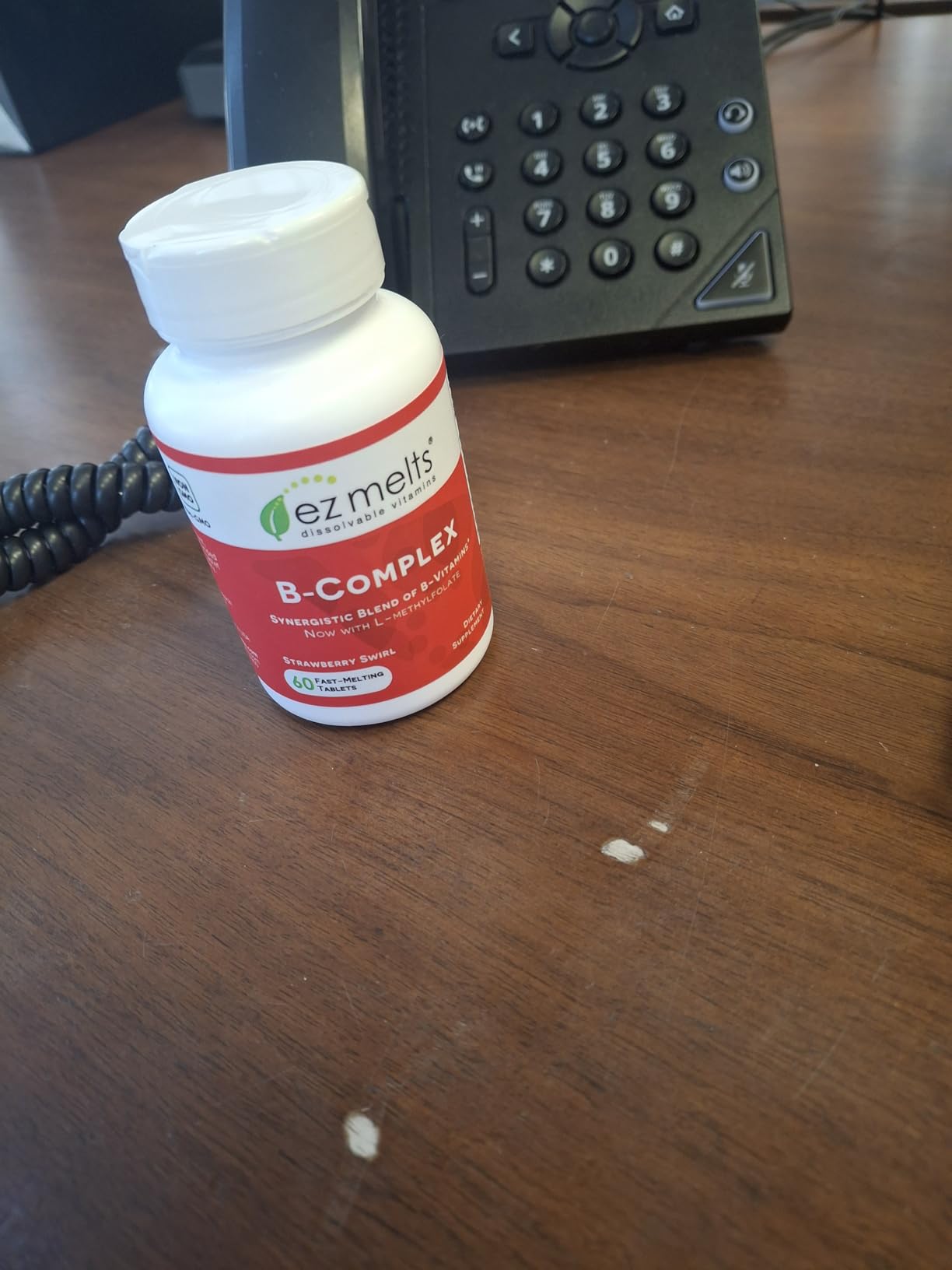 EZ Melts Dissolvable B-Complex - Vitamin B Complex - Provides Energy Metabolism & Heart Health Support - with Methylated B12 & Folate - Non-GMO & Vegan - Strawberry Swirl - 60 Tablets (60 Servings) customer photo 2