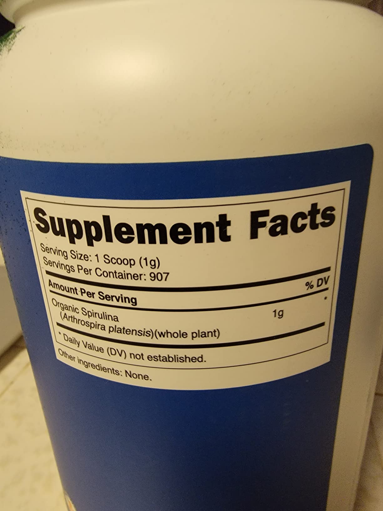 Nutricost Organic Spirulina Powder (1LB) 454 Grams, Pure, Vegan | Certified Organic Spirulina customer photo 2