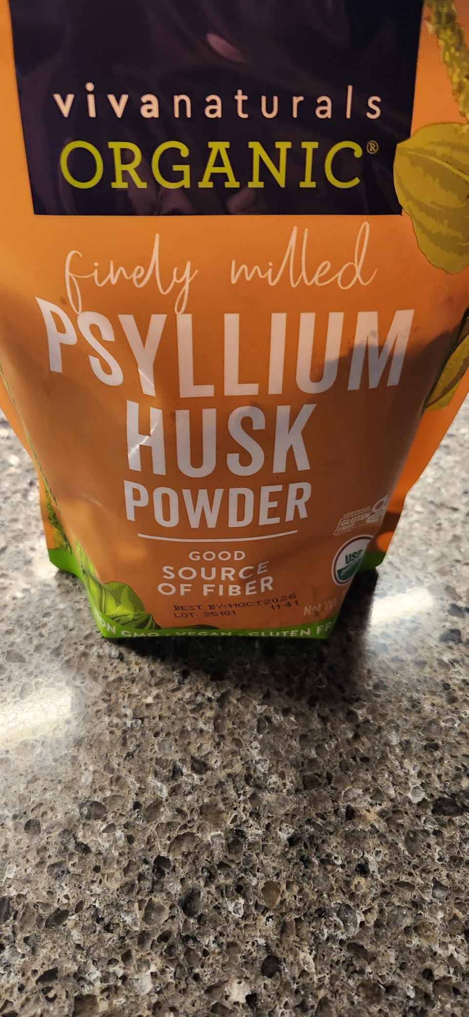 Viva Naturals Organic Psyllium Husk Powder, 24 oz - Finely Ground, Unflavored, Vegan, Keto, Paleo, Non-GMO Plant-Based Superfood, Good Source of Fiber for Gluten-Free Baking, Juices & Smoothies customer photo 1