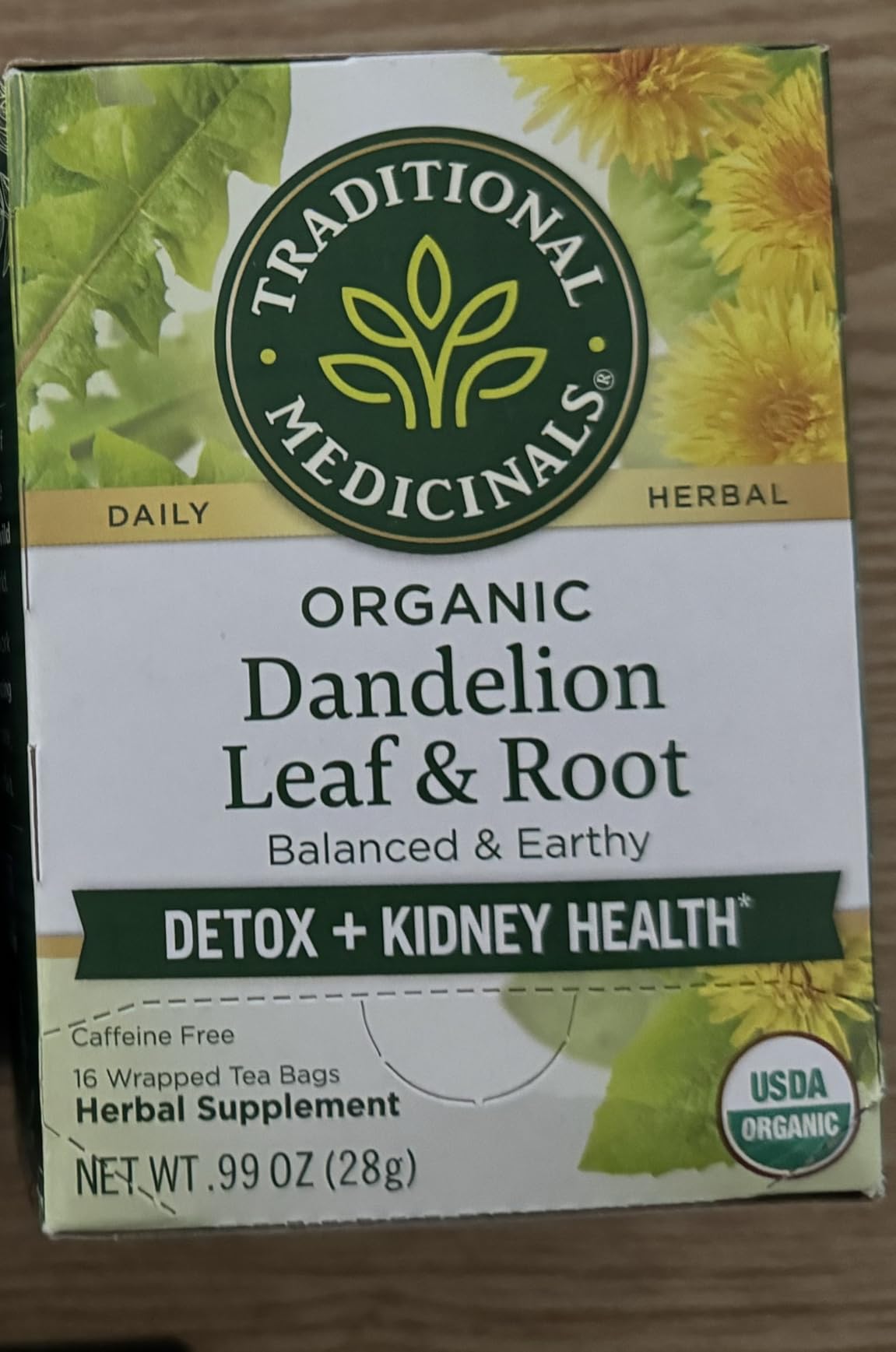 Traditional Medicinals Organic, Dandelion Leaf & Root - Dandelion Root Tea, Supports Normal Detox + Digestion - Kosher, Non-GMO, Caffeine-Free, Compostable - 16 Tea Bags customer photo 1