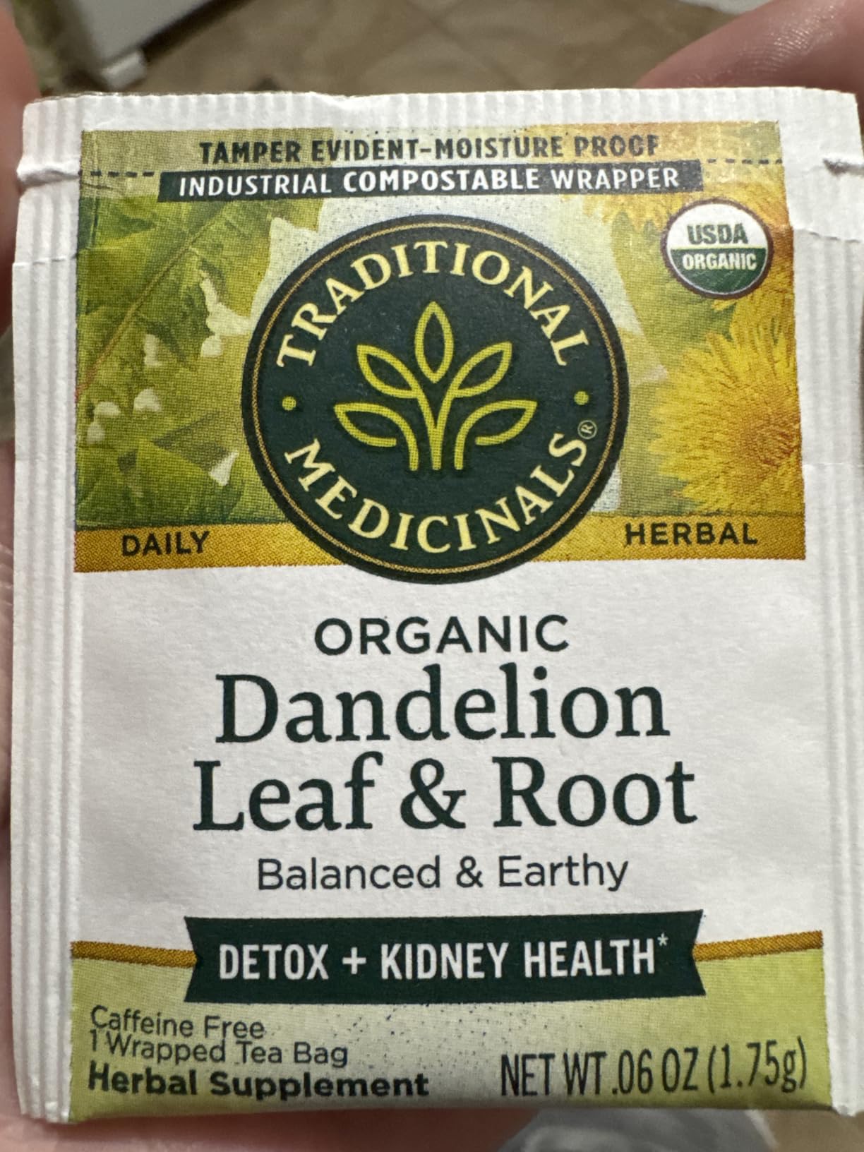 Traditional Medicinals Organic, Dandelion Leaf & Root - Dandelion Root Tea, Supports Normal Detox + Digestion - Kosher, Non-GMO, Caffeine-Free, Compostable - 16 Tea Bags customer photo 2