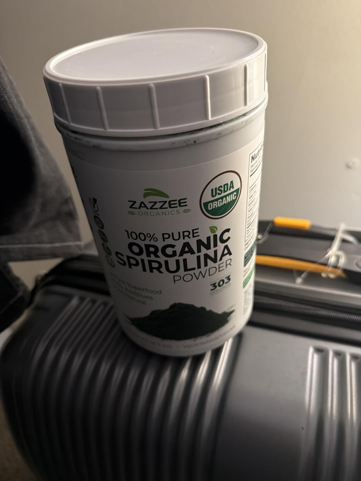 Zazzee USDA Organic Spirulina Powder, 2.2 Pounds (1 KG), 303 Servings | Certified Kosher, 100% Pure, Non-Irradiated, Mess-Free Wide Mouth Container, Fresh Smell, Neutral Taste, Non-GMO, Made in USA customer photo 2