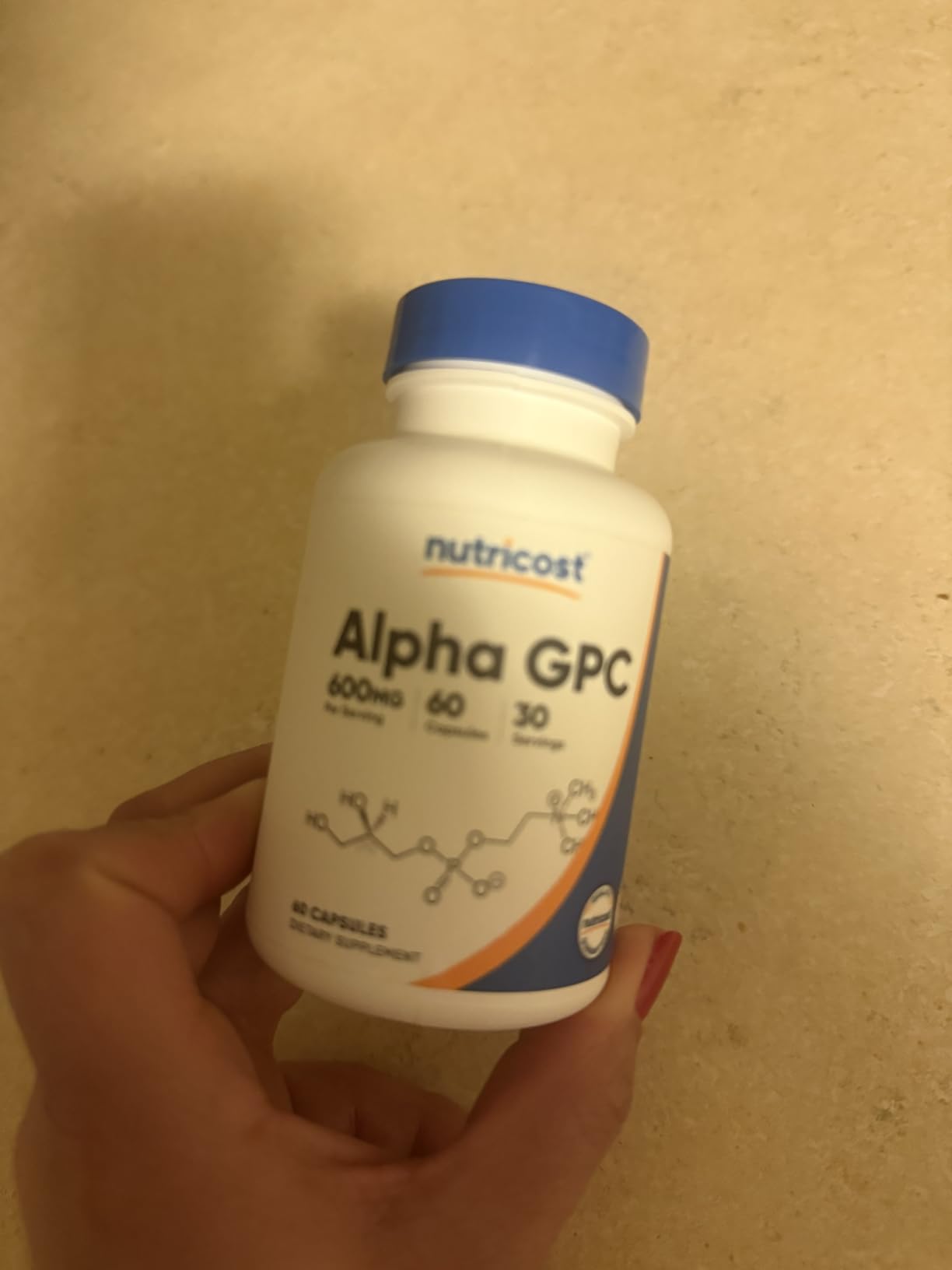 Nutricost Alpha GPC (600mg) 120 Vegetarian Capsules, Gluten Free | GMO-Free, 300mg Per Capsule customer photo 2