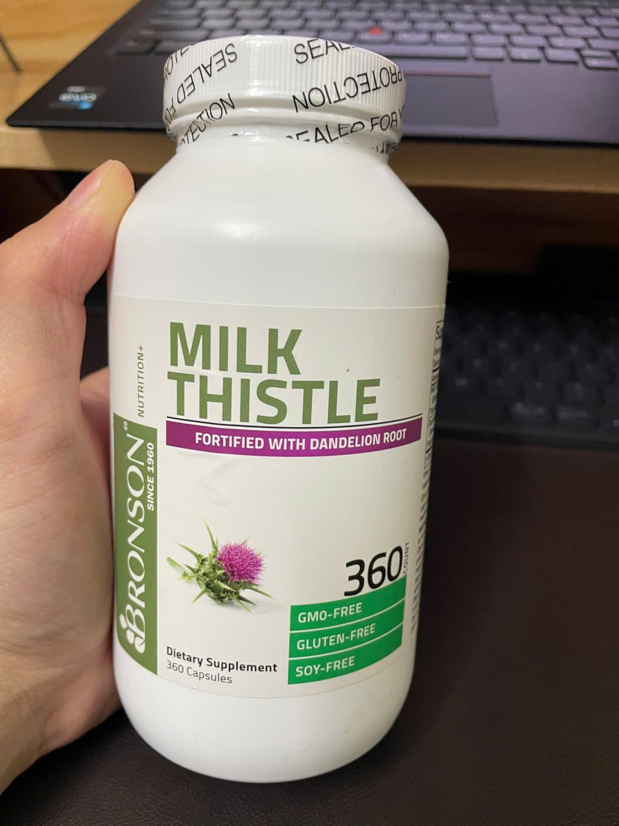 Bronson Milk Thistle Silymarin Marianum & Dandelion Extract, 120 Capsules | 2-in-1 Liver Cleanse, Health, Detox & Antioxidant Support, Non-GMO, Gluten-Free, Soy-Free customer photo 1