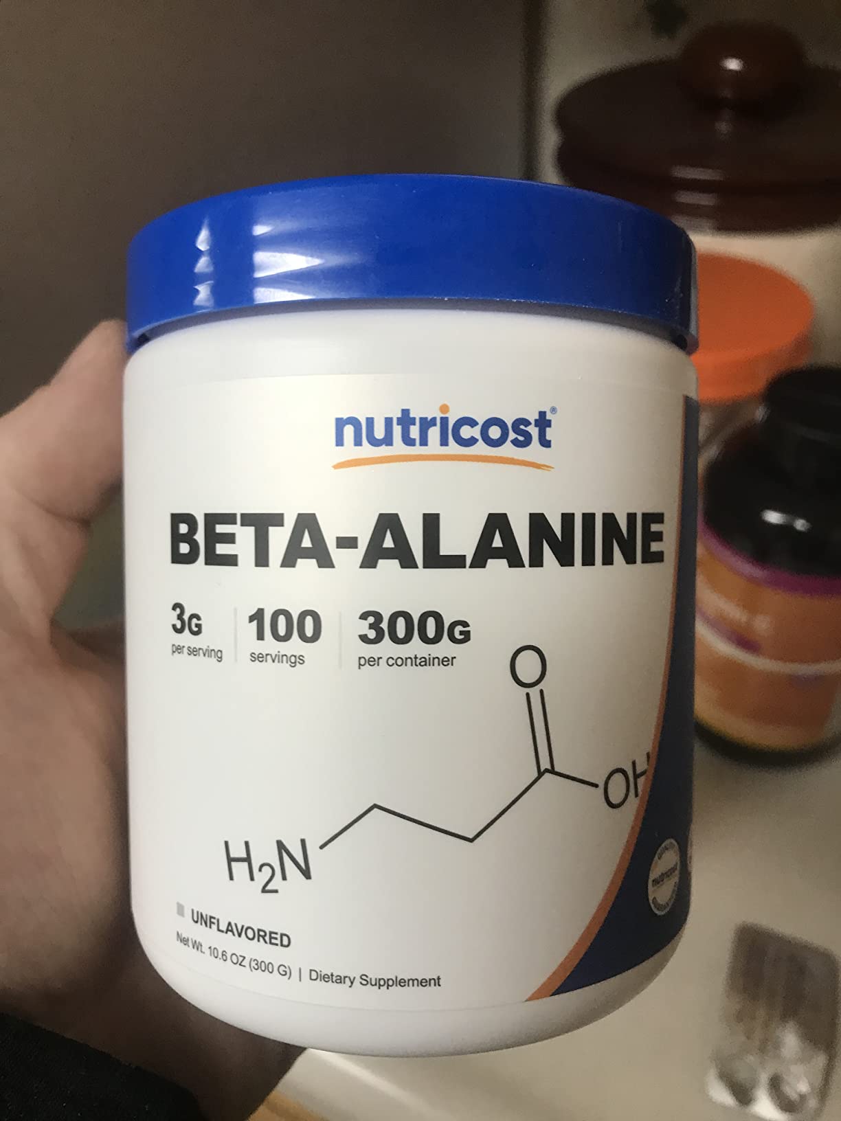 Nutricost Beta Alanine Powder 500 Grams (1.1lbs) Pure Beta Alanine | Gluten Free and GMO-Free customer photo 2