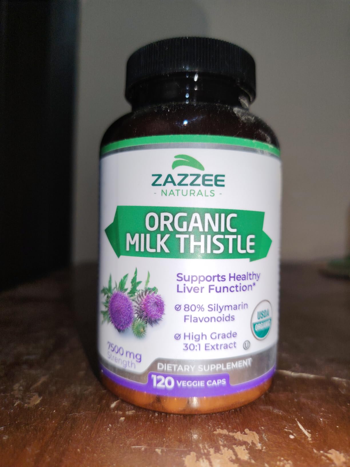 Zazzee USDA Organic Milk Thistle 30:1 Extract, 80% Silymarin, 120 Capsules | Vegan, 4 Month Supply, Certified Kosher, High Potency Liver & Antioxidant Support, Silybum Marianum, Non-GMO, Made in the USA customer photo 2