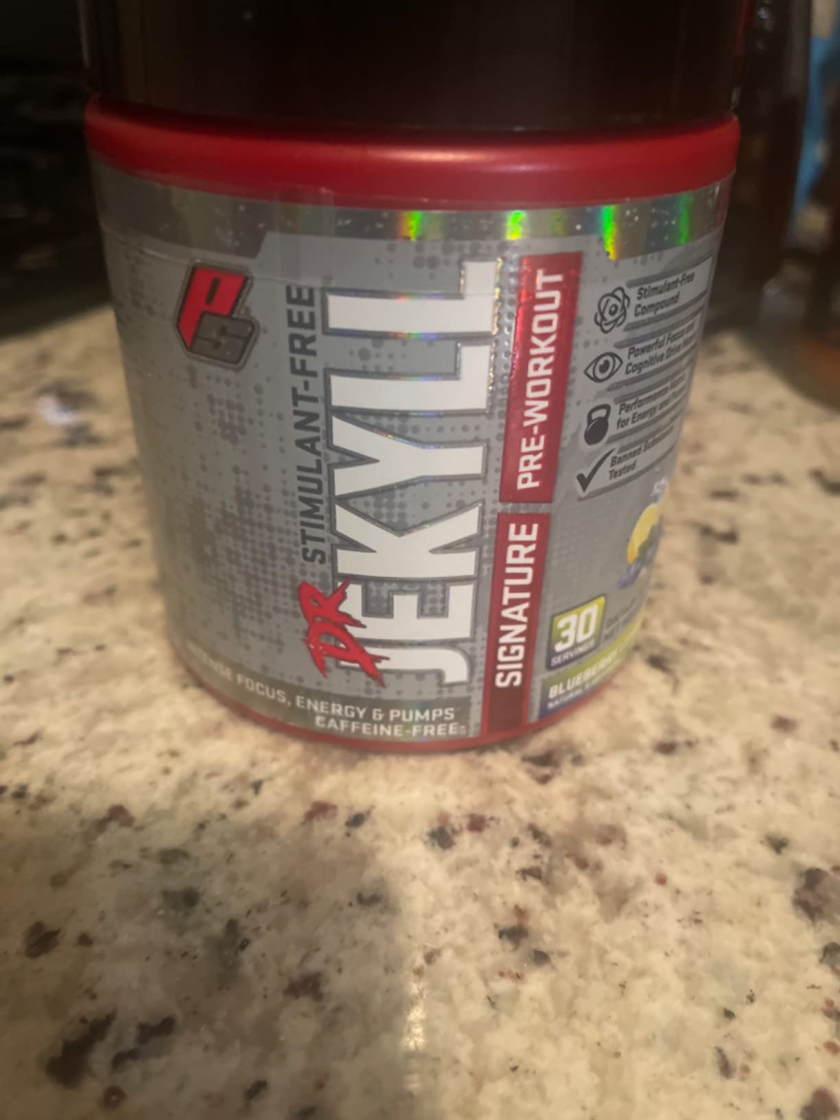 ProSupps Dr. Jekyll Signature Pre Workout Powder with Creatine | Stim-Free Preworkout Supports Focus & Endurance - Caffeine-Free Gym & Fitness Supplements (Blueberry Lemonade, 30 Servings) customer photo 1