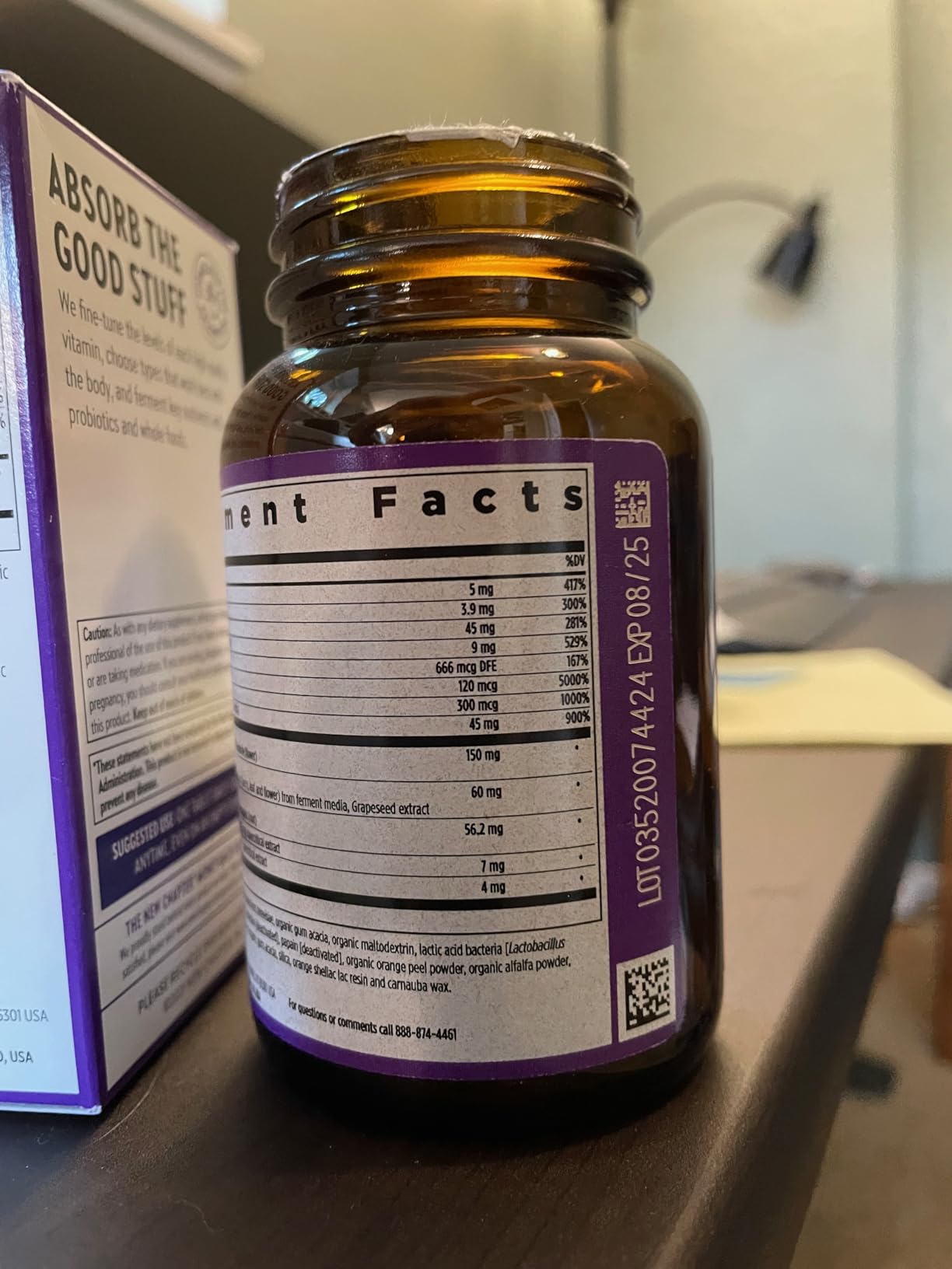 USDA Organic Fermented Vitamin B Complex, 60 Count | ONE Daily for Cellular Energy, Brain, and Beauty Support, 100% Vegan, Gluten Free, Certified Organic B Vitamins customer photo 1
