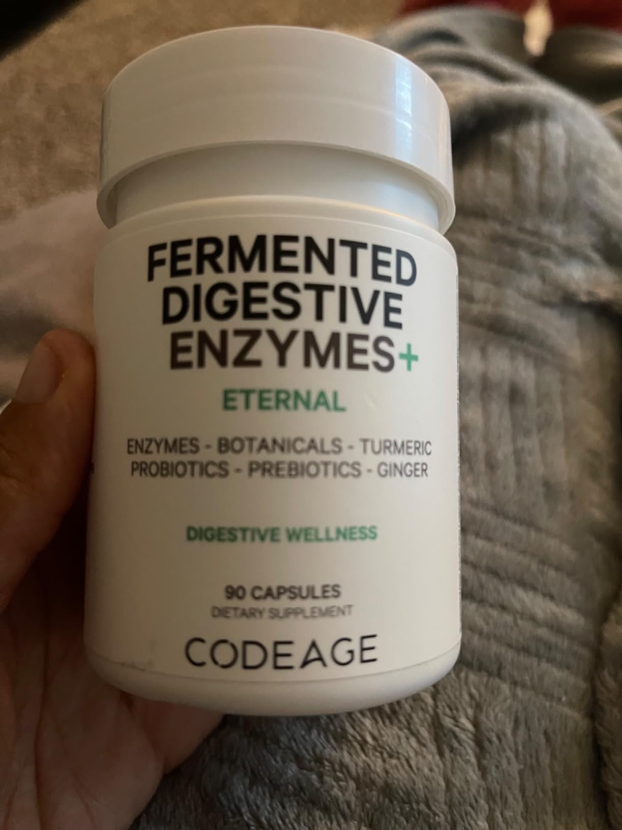 Codeage Fermented Digestive Enzymes, 14 Enzymes, Probiotics, 90 Capsules | 14 fermented digestive enzymes, probiotics, prebiotics, fermented botanicals. Plant-based. One capsule per day. customer photo 2