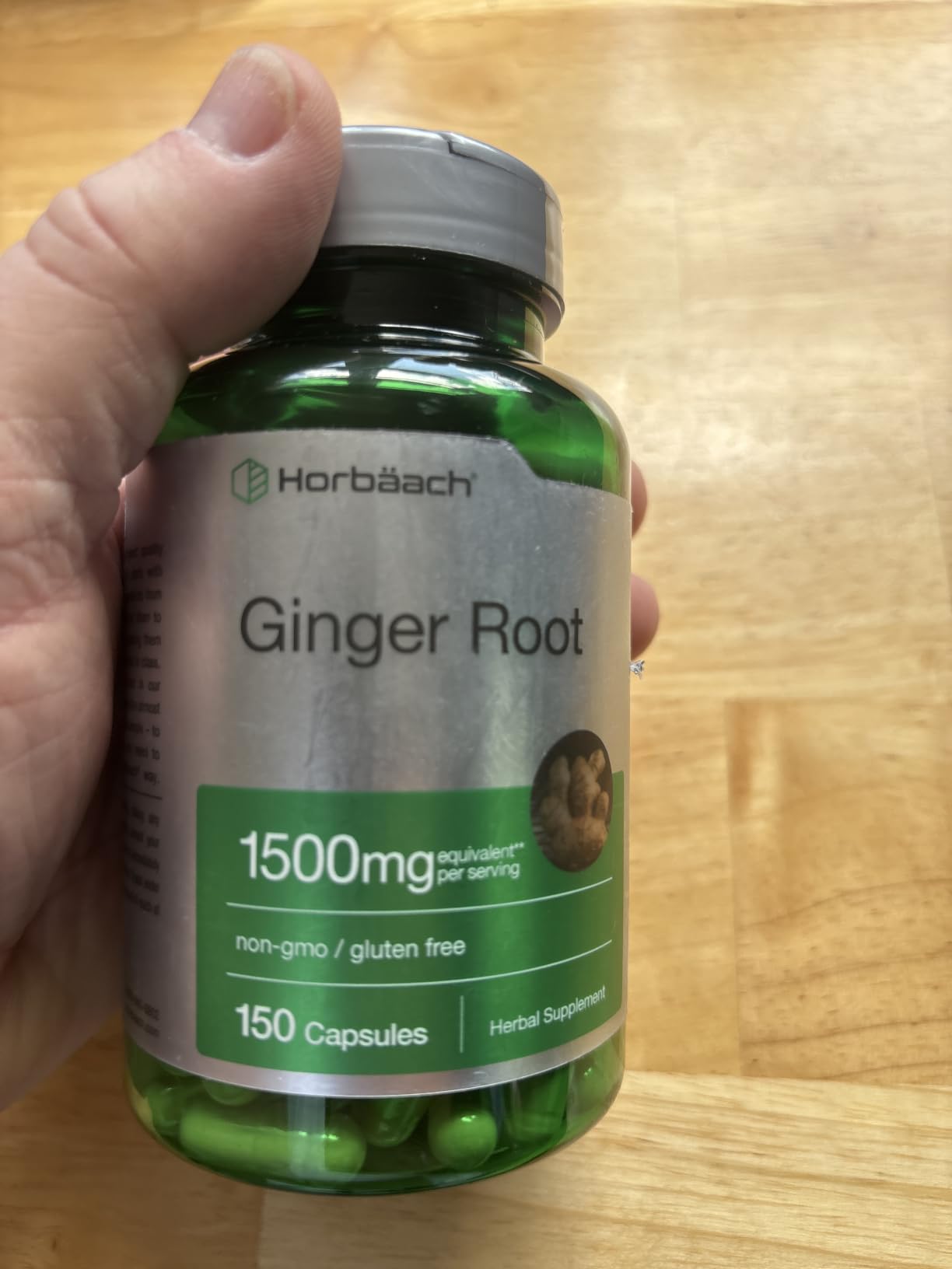 Horbäach Ginger Root Extract Supplement | 150 Capsules | Traditional Herbal Formula | Non-GMO & Gluten Free customer photo 1