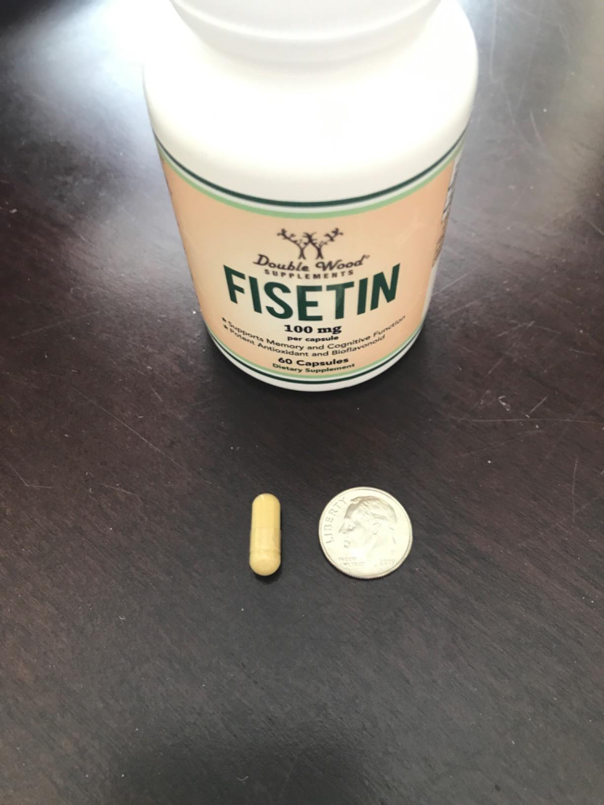 Fisetin 100mg, Senolytic Flavonoid, Healthy Aging + Brain, 60 Capsules | Healthy Aging + Brain Supplement, Real 100mg (Not an 8mg Blend), Clears Senescent Cells, Take With a Fatty Meal, Vegan customer photo 1