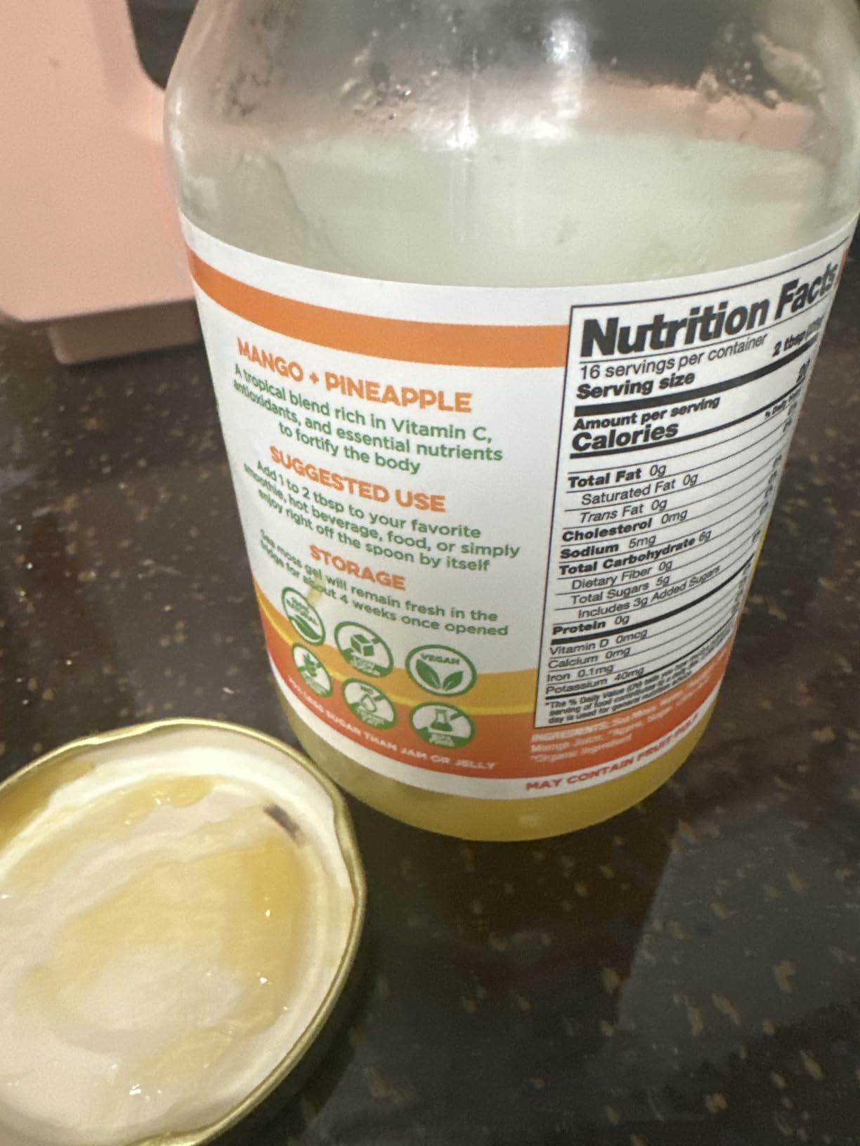 Wildcrafted Irish Sea Moss Gel, Mango Pineapple, 1 Jar | Made in USA, Rich in Nutrients, Sea Moss Gel Raw, Vegetables & Fruits, Sustainably Harvested, Essential Vitamins and Minerals customer photo 1