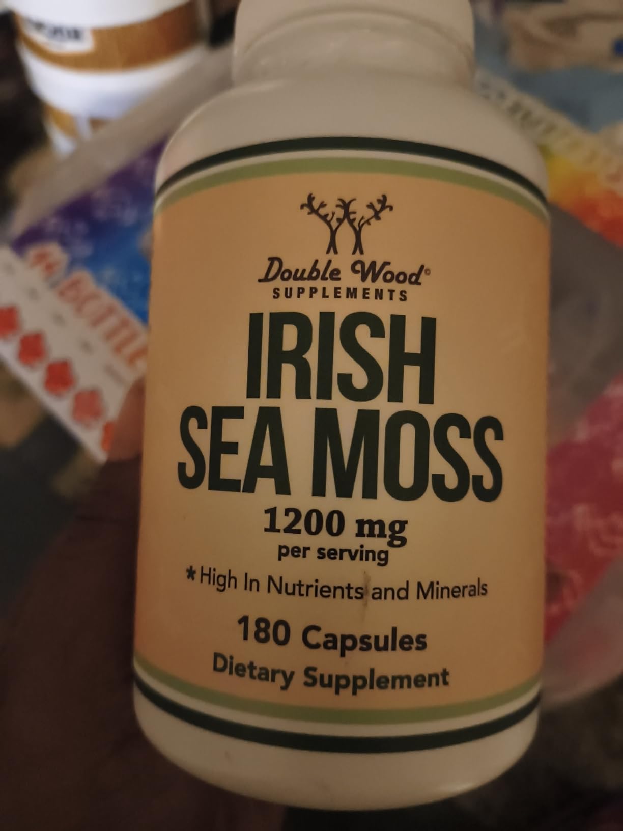 Irish Sea Moss 1,200mg, Thyroid, Immune + Gut Support, Iodine, 180 Capsules | Thyroid, Immune + Gut Supplement, Rich in Iodine + 90+ Trace Minerals, No Bladderwrack or Burdock, 3-Month Supply, Non-GMO customer photo 1