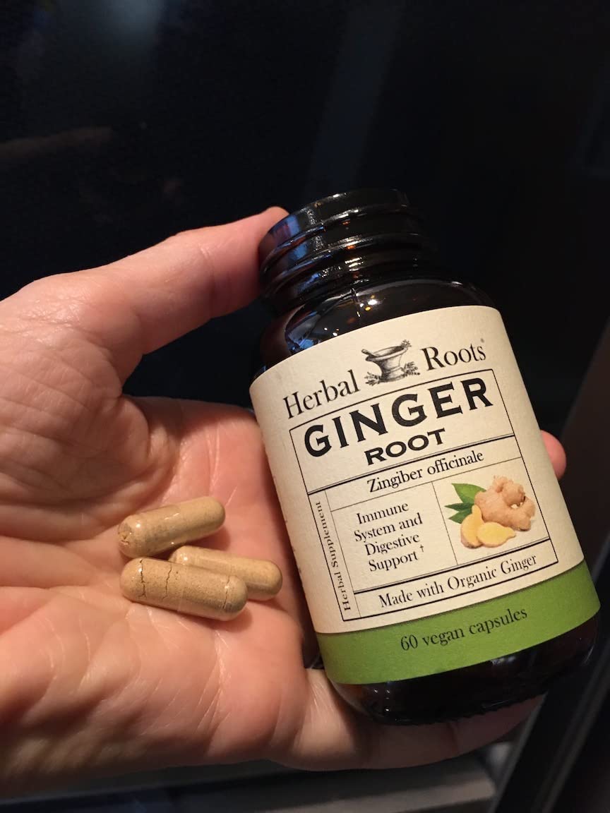 Herbal Roots Organic Ginger Capsules - Digestive Support - USDA Certified Organic - 60 Vegan Capsules customer photo 1