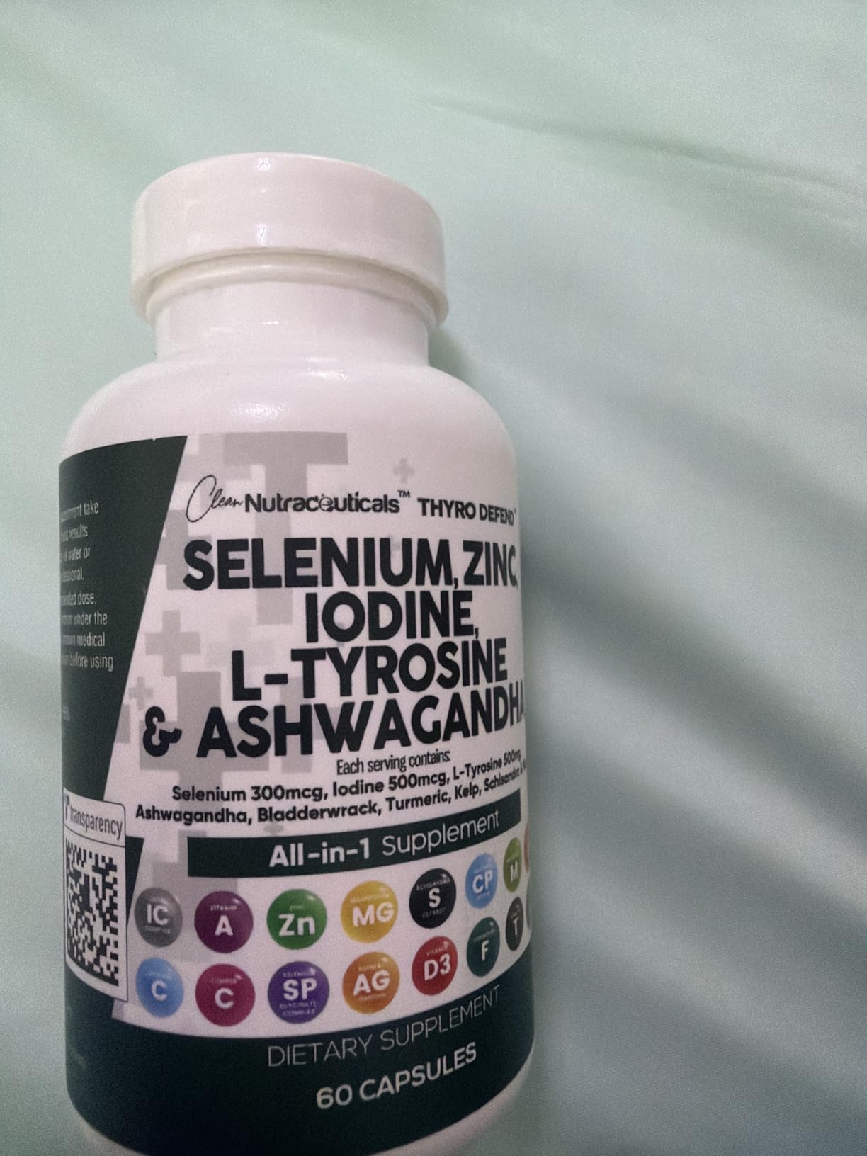 Clean Nutra Selenium 300mcg Iodine 500mcg Thyroid Support for Women & Men | L Tyrosine 500mg Ashwagandha Supplement Bladderwrack, Turmeric, Kelp, Schisandra Zinc Pills Capsule Supplements customer photo 1