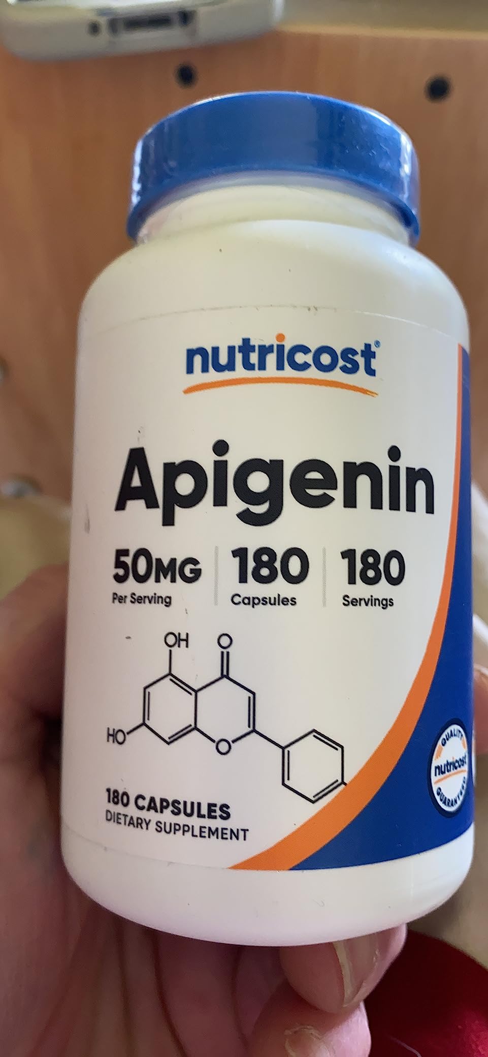 Nutricost Apigenin 50mg, 180 Capsules - Non-GMO, Gluten Free, Vegan customer photo 1
