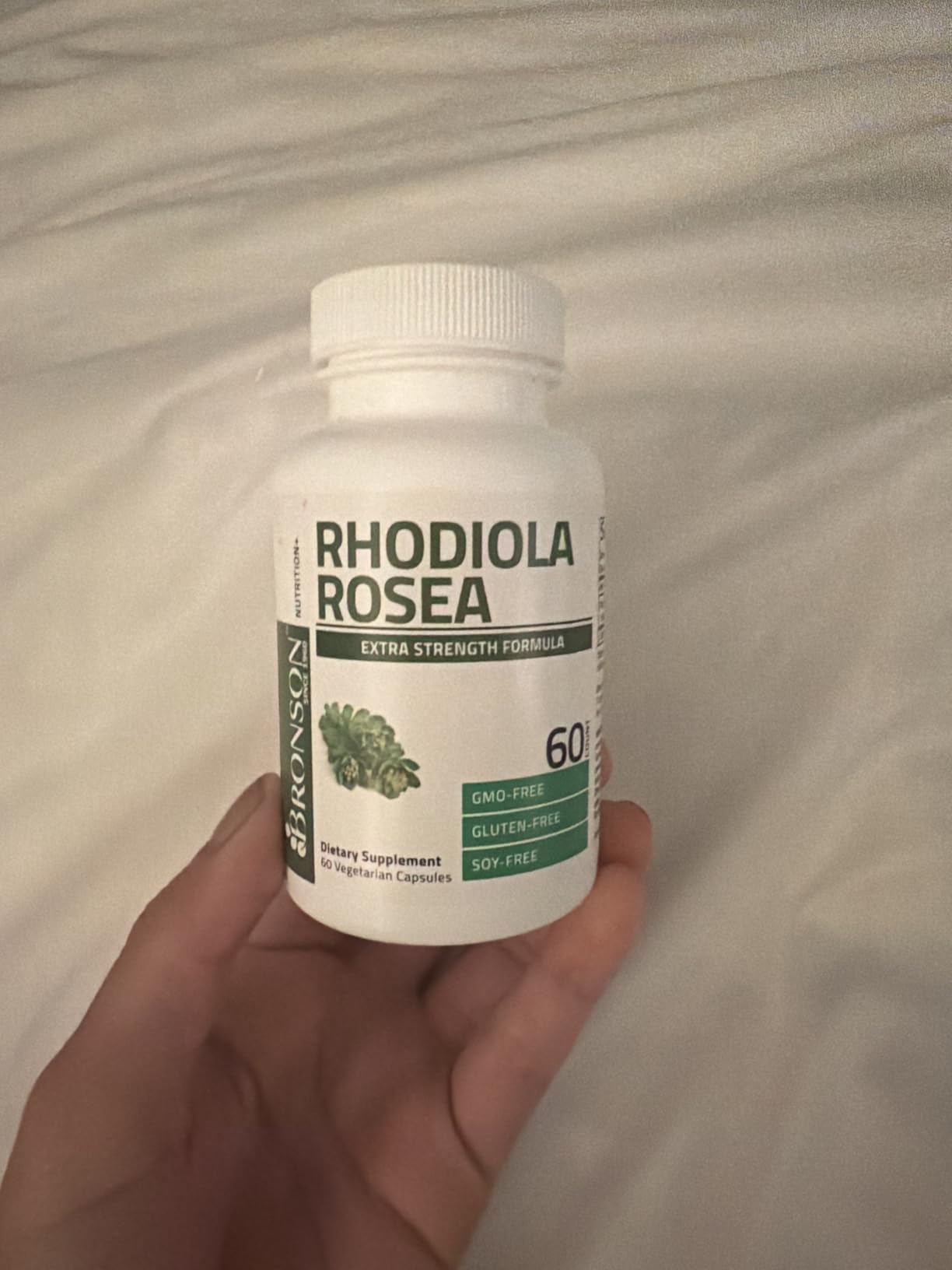 Bronson Rhodiola Rosea Adaptogen for Stress, Mood & Energy, 60 Capsules | Brain Health Support, Vegetarian, Non-GMO, Gluten-Free & Soy-Free customer photo 2