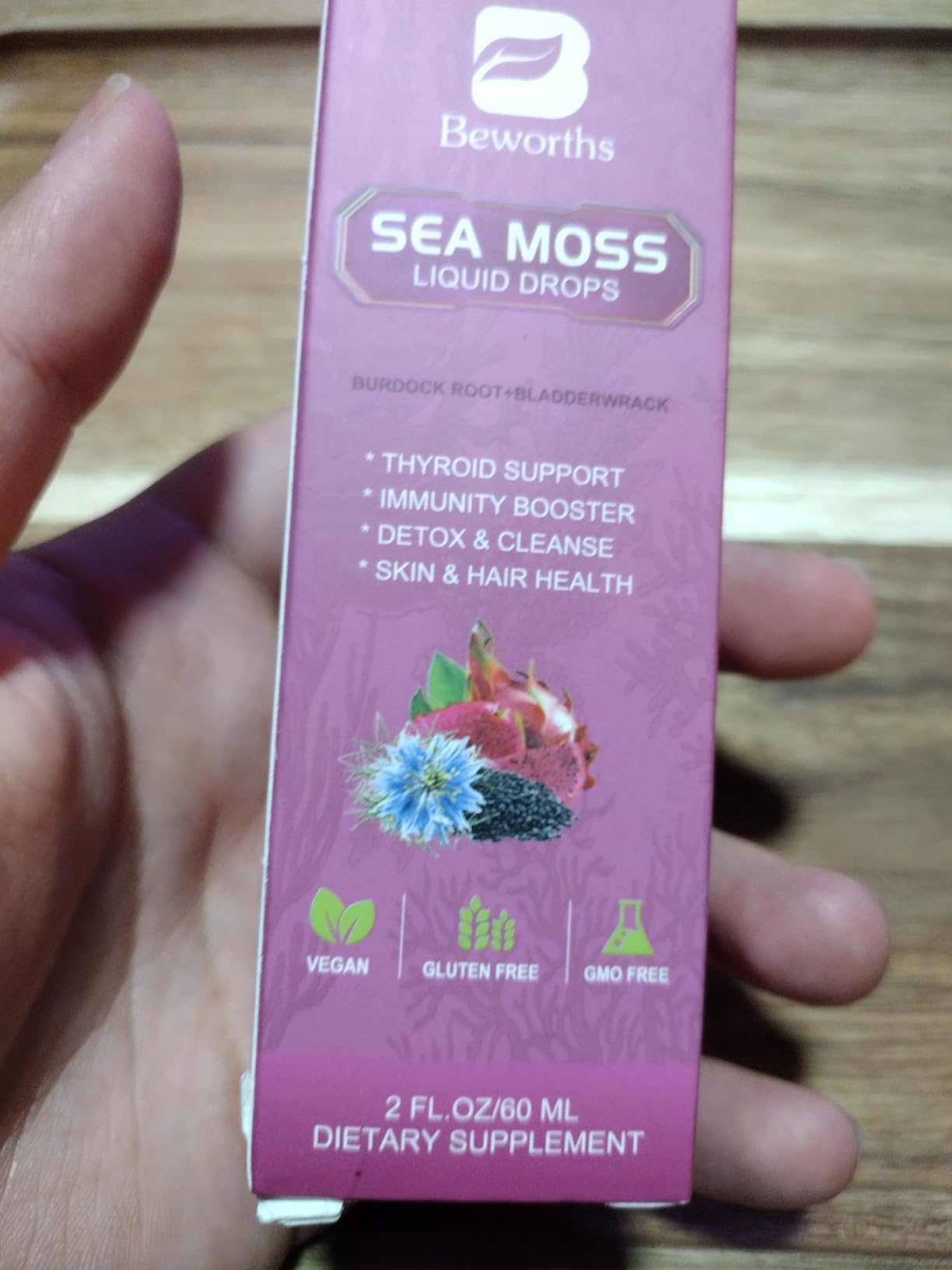 Sea Moss Liquid Drops - Black Seed Oil & Irish Sea Moss Gel with Burdock Root Bladderwrack, Elderberry, Spirulina, Seamoss Supplement for Energy Booster, Digestive Health - 4 Fl Oz, Vegan customer photo 2