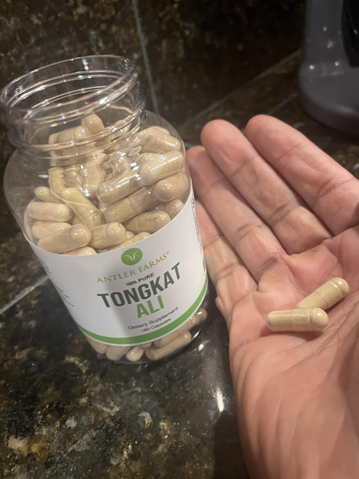 Antler Farms Tongkat Ali Extract 200:1-500mg, 180 Capsules | 100% Pure, Eurycoma Longifolia Slow Grown Aged Roots from Indonesia - Men's Health Support, Vegan, Gluten, Soy and Dairy Free customer photo 2