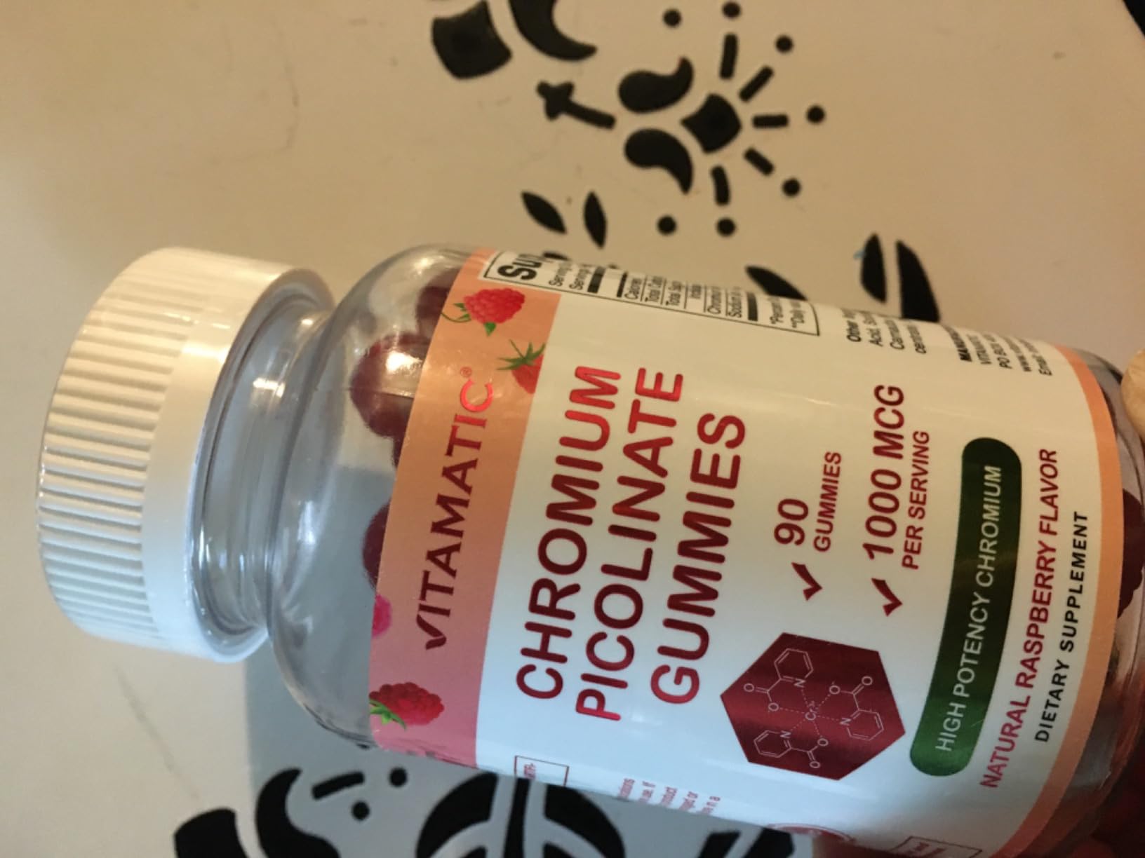 Vitamatic Chromium Picolinate 1000 mcg - 90 Gummies - High Potency Chromium - Raspberry Flavor customer photo 1