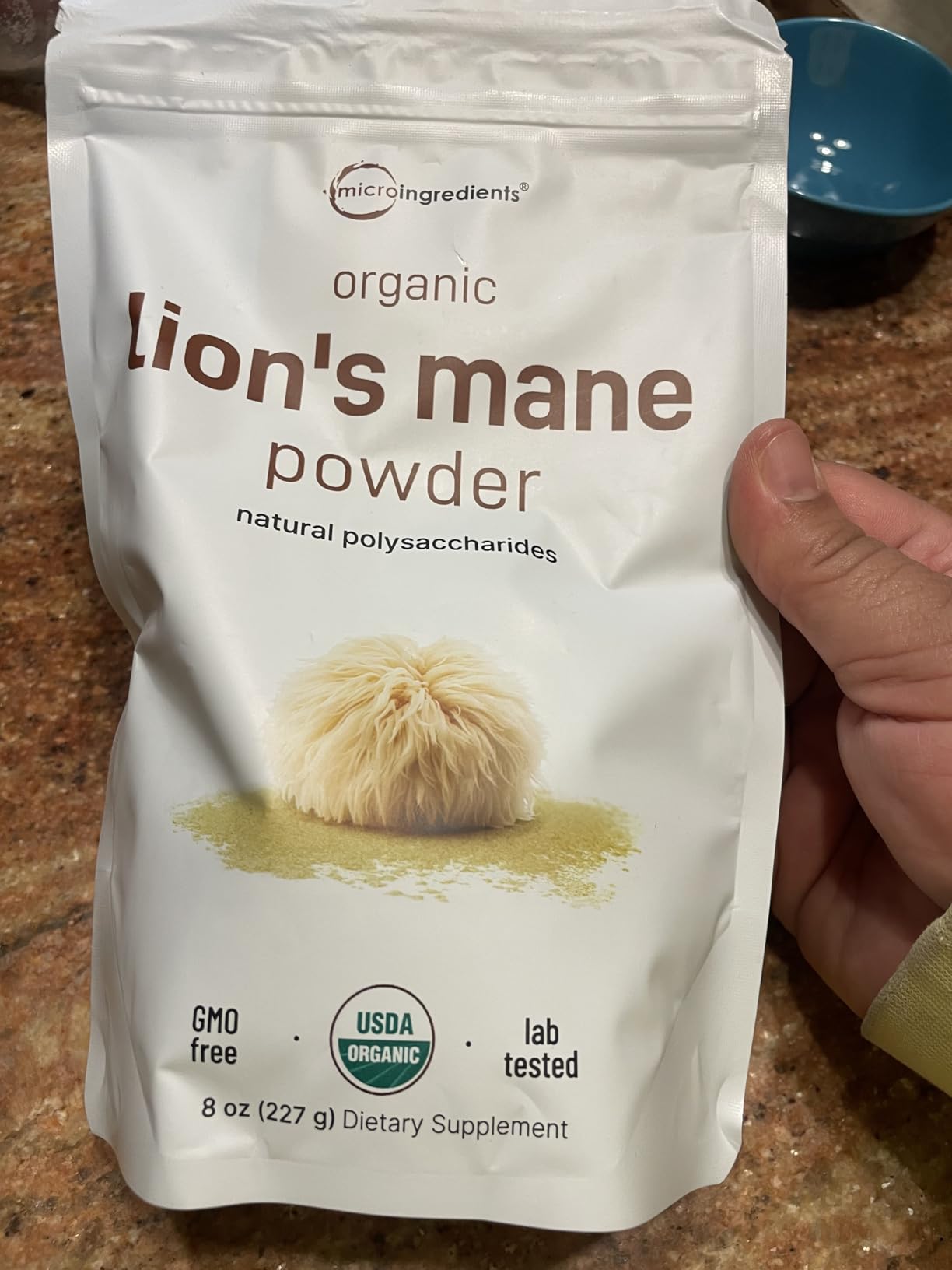 Micro Ingredients Organic Lion's Mane Mushroom Powder, 8oz | Pure Fruiting Body Superfood | Supports Brain, Focus, Energy & Immune Health | Great for Smoothies & Coffee | Filler Free, Vegan, Non-GMO customer photo 2