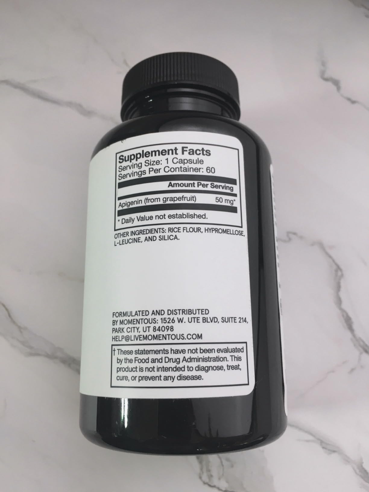 Momentous Apigenin Supplement Capsules, 50mg per Serving | Supports Sleep Quality & Relaxation, NSF Certified for Sport, Non-GMO & Gluten-Free, Cognitive Wellness Formula (60 Servings) customer photo 2