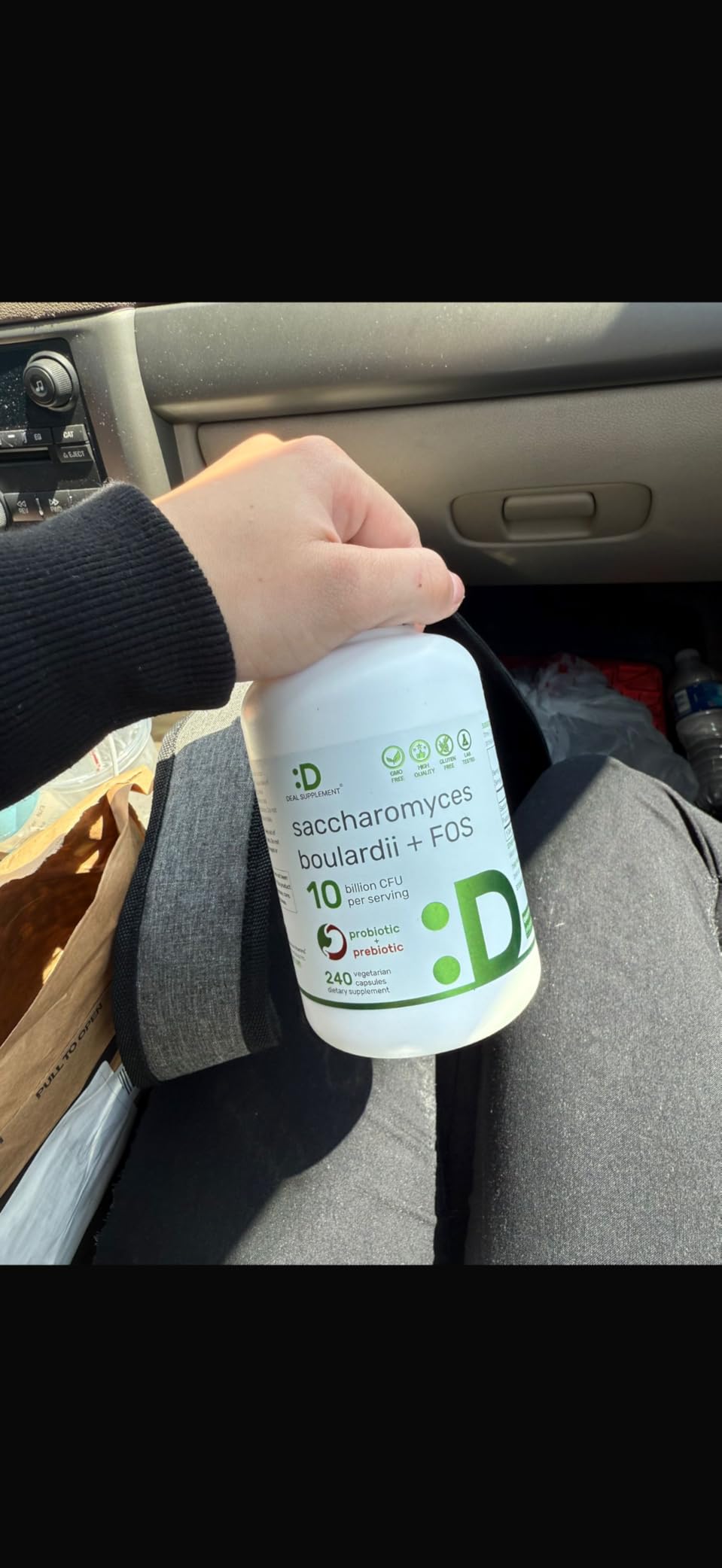 Saccharomyces Boulardii Probiotics + FOS Supplement, 10 Billion CFU, 240 Veggie Capsules - Probiotic & Prebiotic, Non-GMO customer photo 1