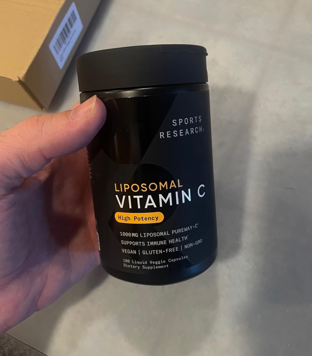 Sports Research Liposomal Vitamin C 1000mg, 180 Liquid Capsules | Antioxidant Activity & Immune Support - Enhanced Absorption - Non-GMO Verified & Gluten Free - Ascorbic Acid Vitamin C customer photo 2