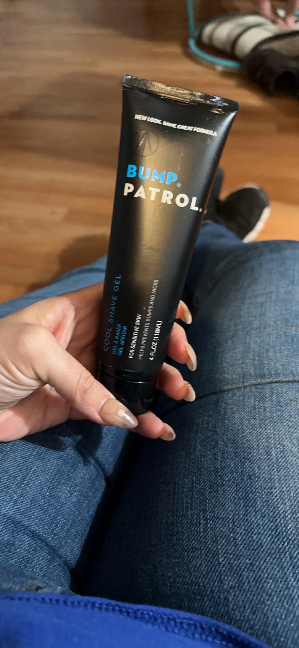 Bump Patrol Cool Shave Gel with Menthol, Sensitive Formula - 4 oz | Clear shaving gel with menthol improves razor glide, soothes skin and reduces the look of bumps, redness, and irritation. customer photo 2