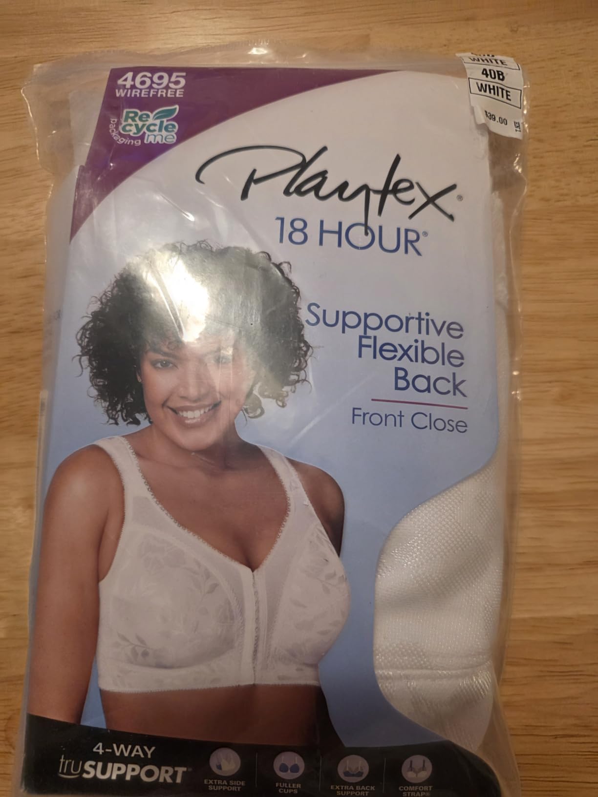 Playtex Women's 18 Hour Front-Close Wireless Bra, 4-Way TruSUPPORT Bra with Flex Back customer photo 1