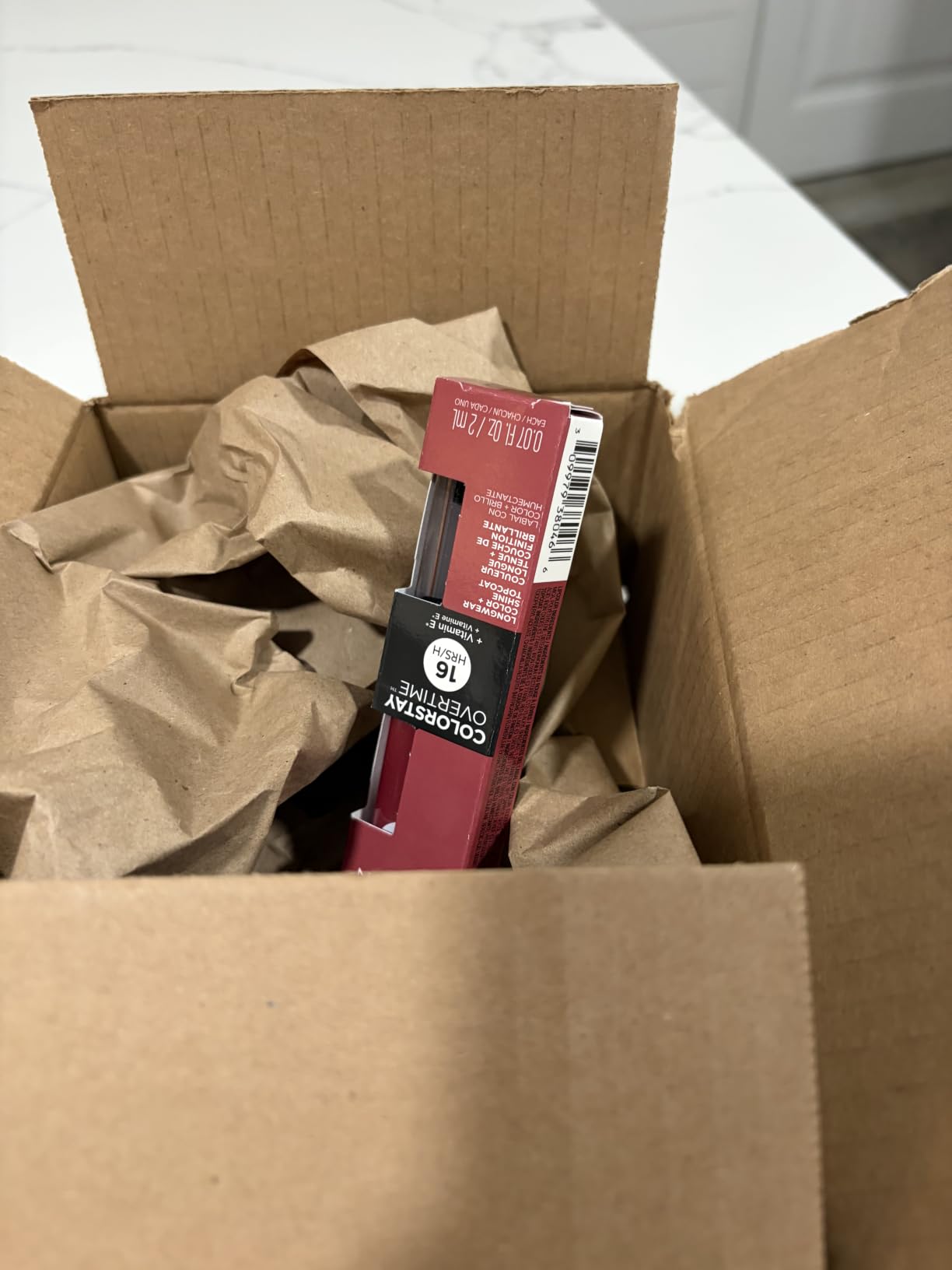 Revlon ColorStay Overtime Lipcolor, 350 Bare Maximum, 0.07 fl oz | Dual-ended liquid lipstick with clear lip gloss. Moisturizing ingredients. Won't smudge, bleed or feather. customer photo 2
