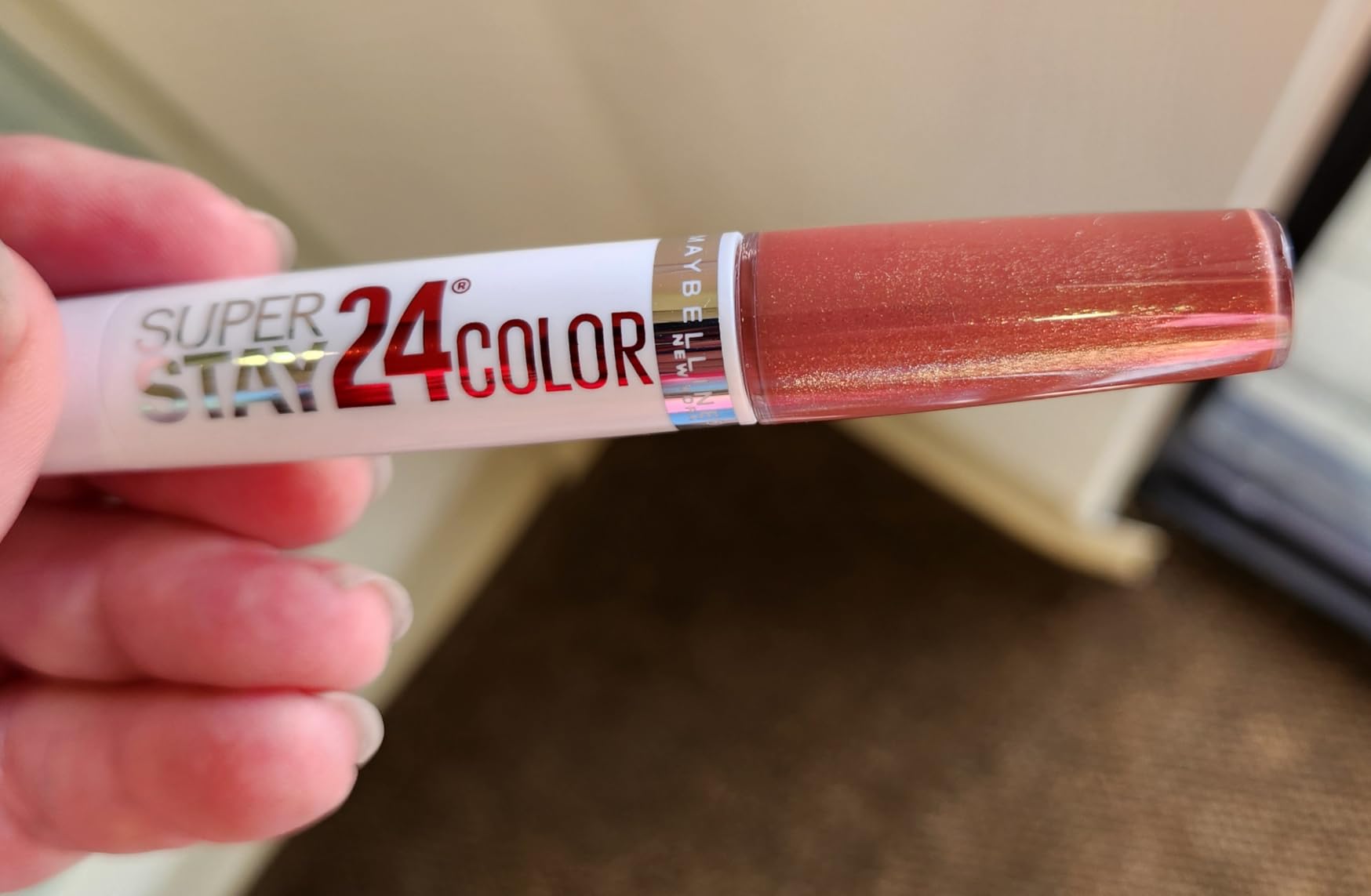 Maybelline Super Stay 24, 2-Step Liquid Lipstick Makeup, Long Lasting Highly Pigmented Color with Moisturizing Balm, Everlasting Wine, Plum Red, 1 Count customer photo 1