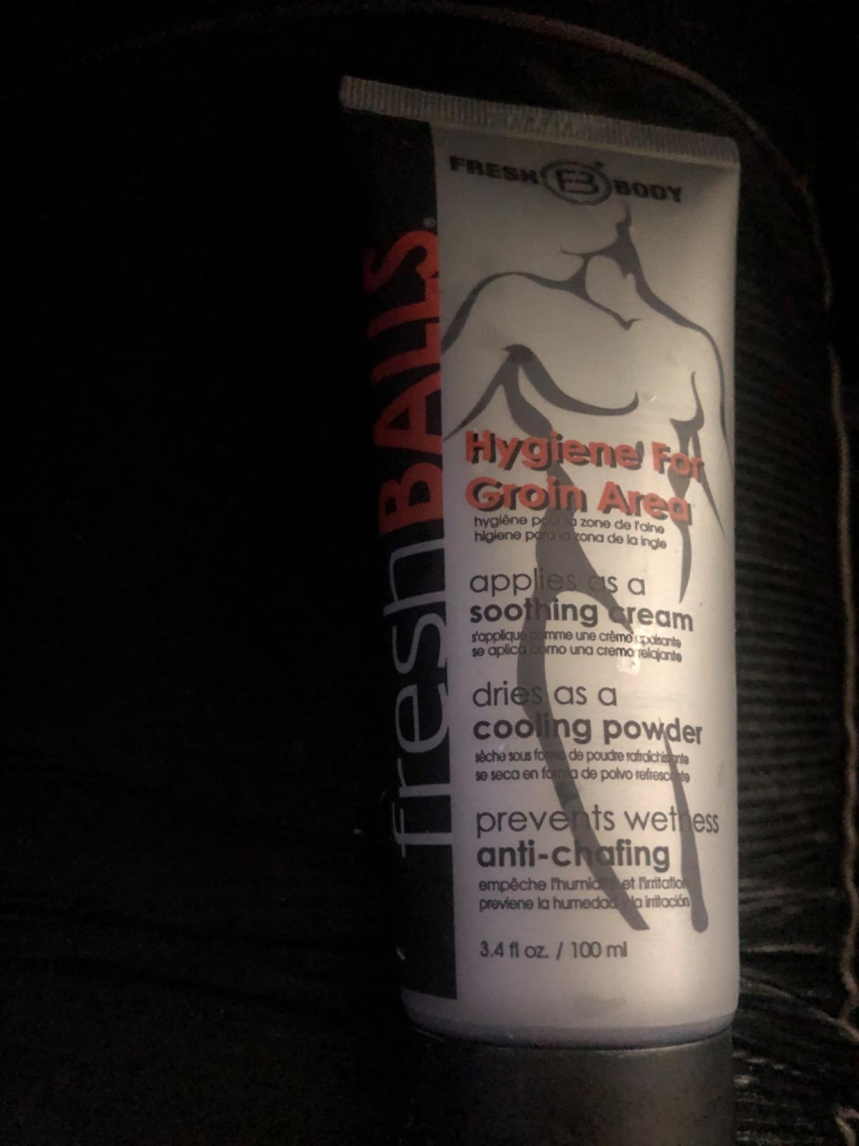 Fresh BALLS Cream - Men's Anti-Chafing Comfort Soothing Lotion to Powder - Ball Deodorant and Hygiene for Groin Area - The Original Anti Friction Cream for Men, 3.4 fl oz customer photo 1