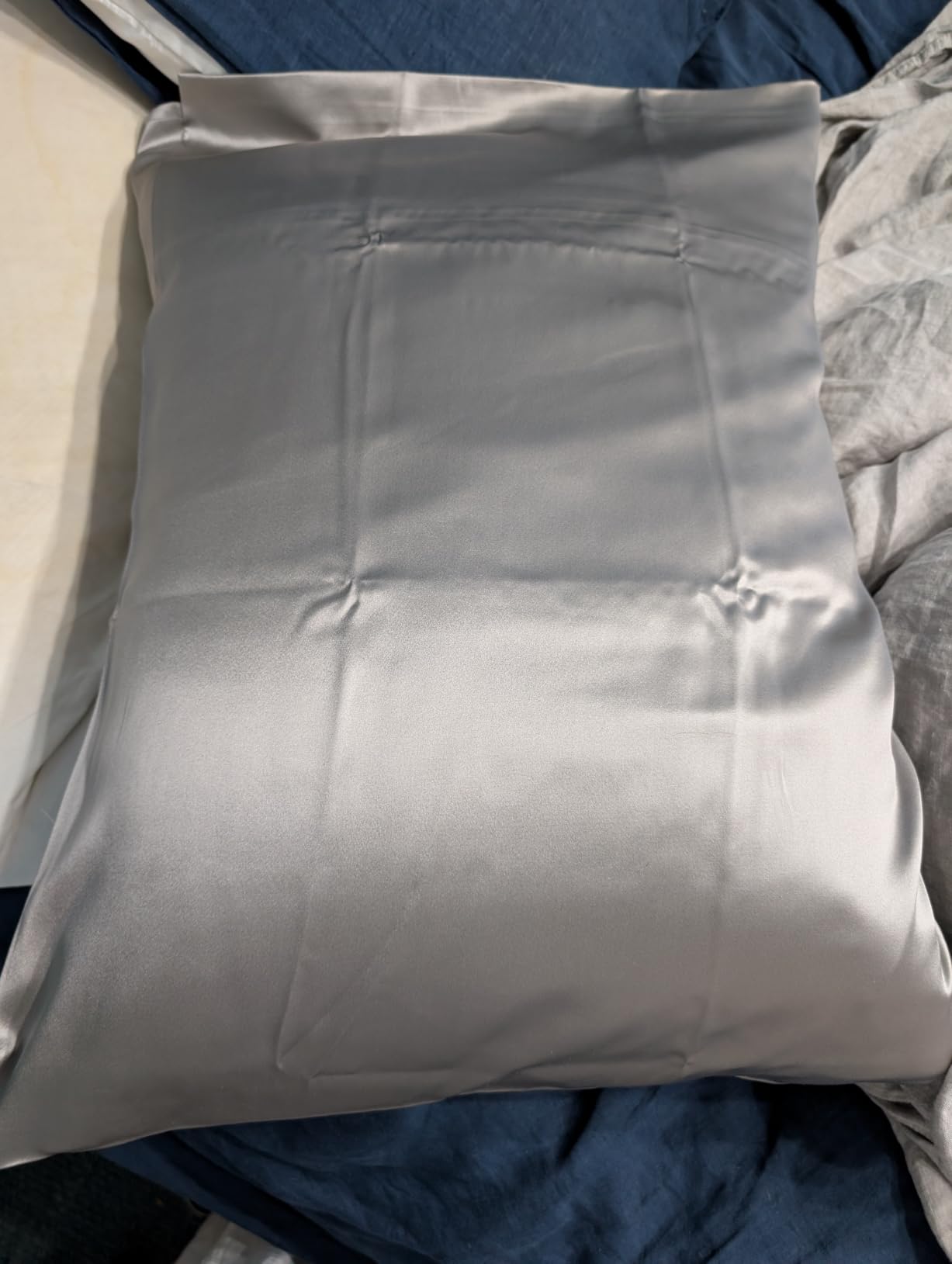 Fishers Finery 25mm 100% Pure Mulberry Silk Pillowcase (White Queen) customer photo 1