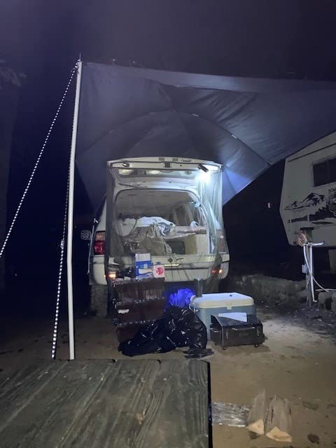 Hasika Waterproof SUV Tailgate Tent and Car Awning | Universal fit for SUVs Vans RV Trailer. Features heavy-duty suction cups, adjustable poles, and 76 sq ft of waterproof shade customer photo 2