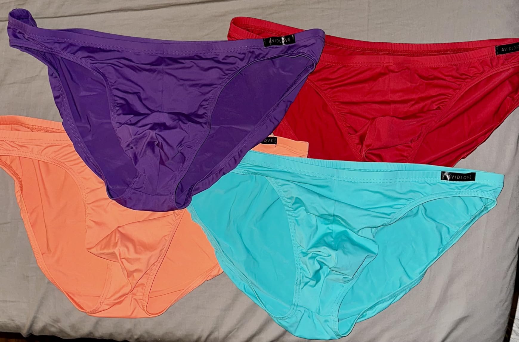 Mens Bikini Underwear Low Rise Briefs Microfiber Underpants 4 Pack customer photo 1