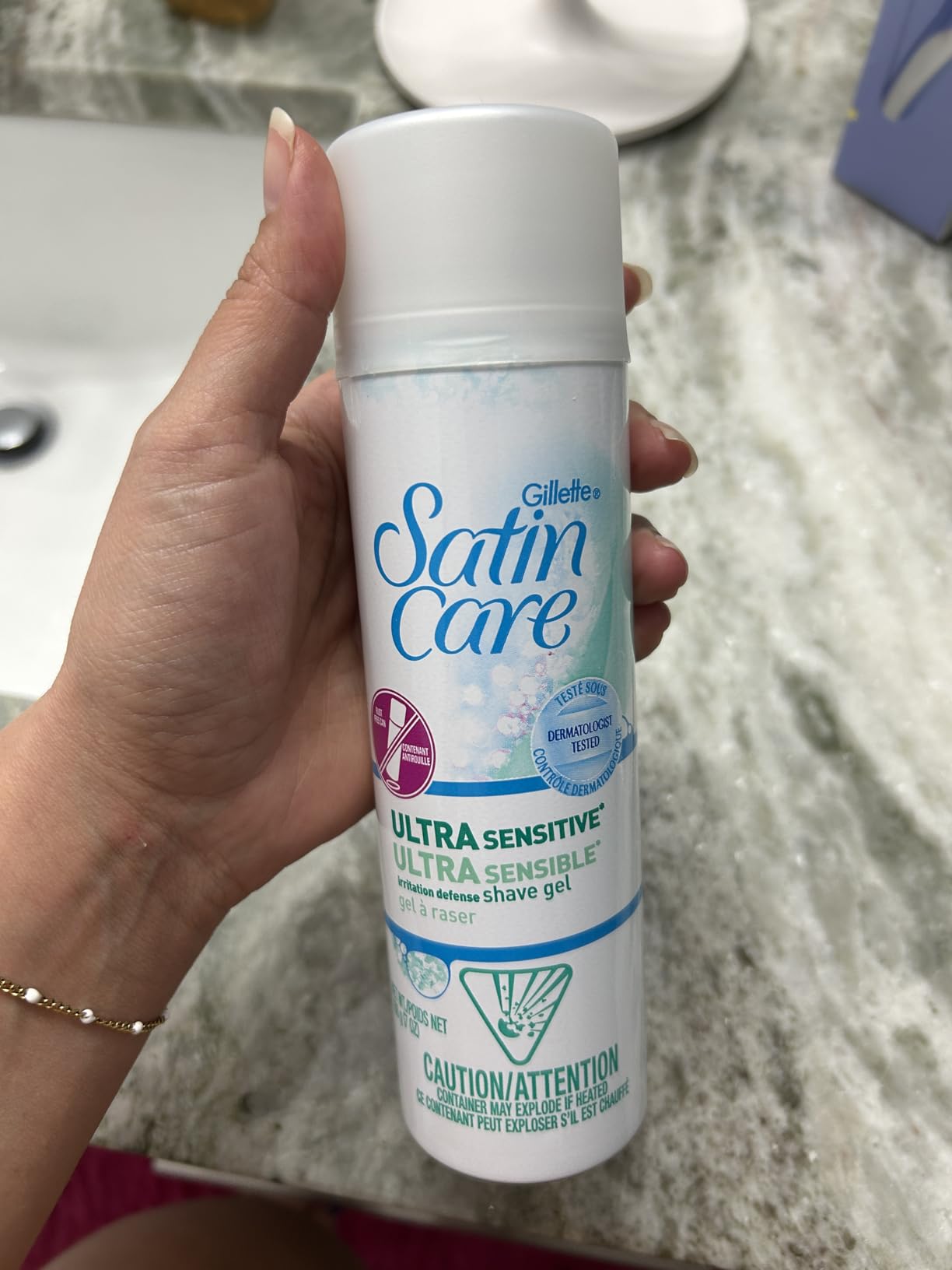 Gillette Satin Care Ultra Sensitive Shave Gel for Women, Pack of 2, 7oz Each, Frangrance Free customer photo 1