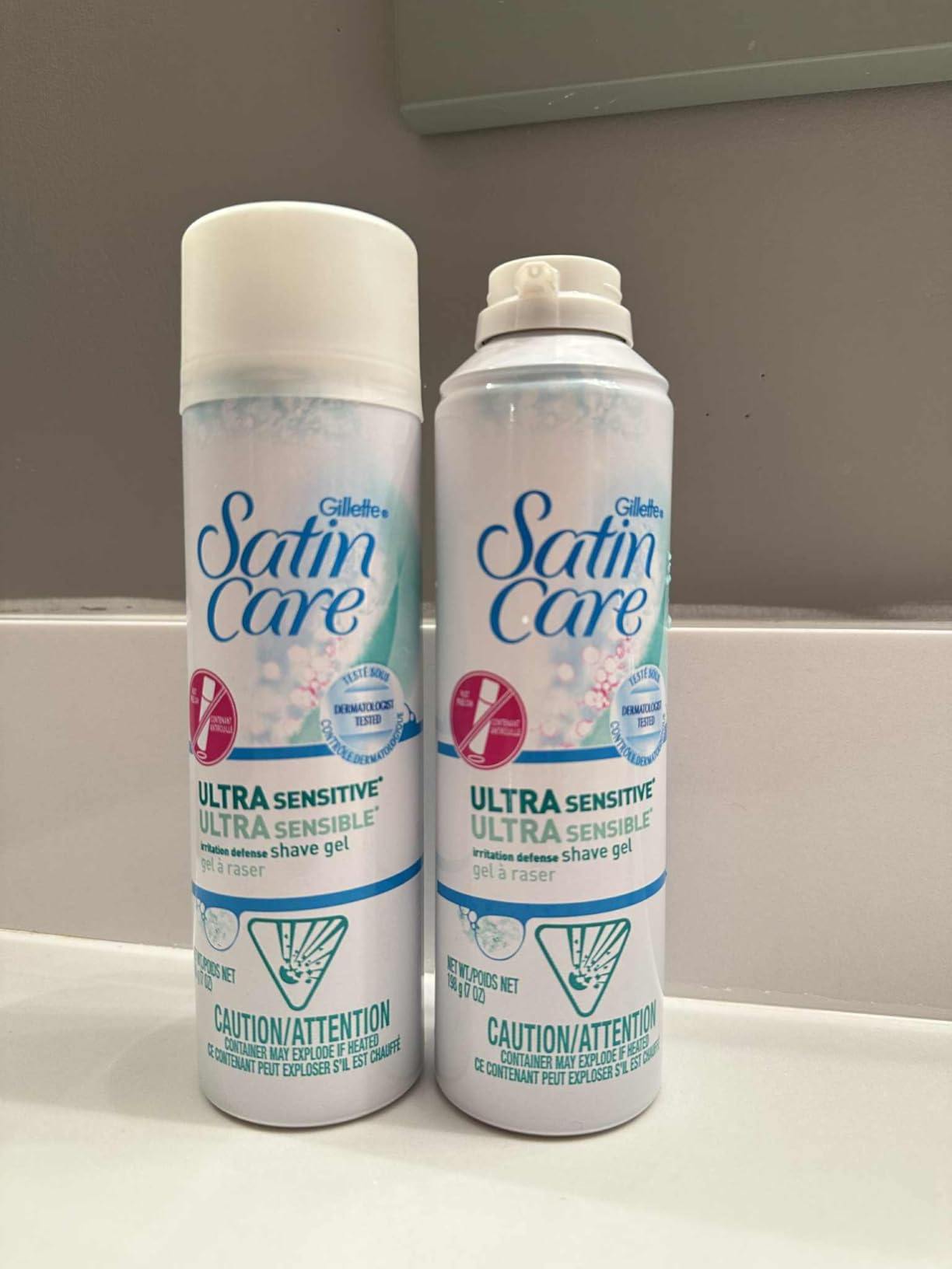 Gillette Satin Care Ultra Sensitive Shave Gel for Women, Pack of 2, 7oz Each, Frangrance Free customer photo 2