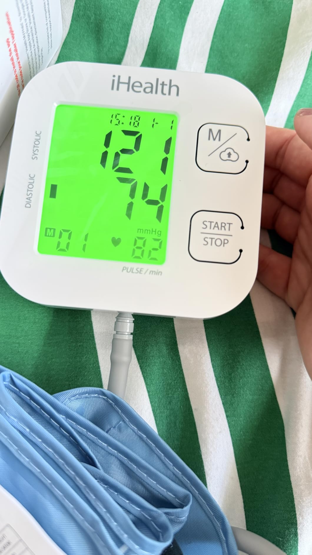 iHealth Track Smart Upper Arm Blood Pressure Monitor with Wide-Range Cuff | Bluetooth BP monitor for standard to large adult arms, compatible with iOS and Android customer photo 1