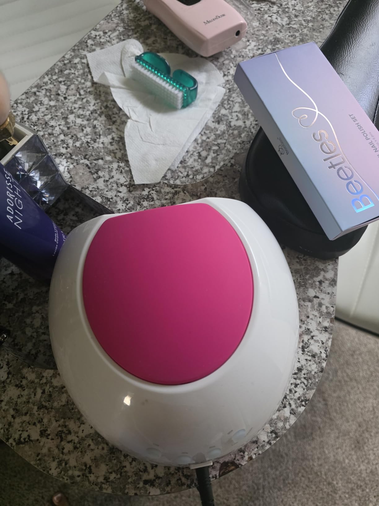 SUNUV UV Light for Gel Nail, Professional UV LED Nail Lamp SUN2C Rose | 4 Timer Settings, 33 LEDs, Fast Curing Lamp, Auto Sensor, Removable Base, Compatible with All Gel Polish, Home & Salon Use customer photo 2