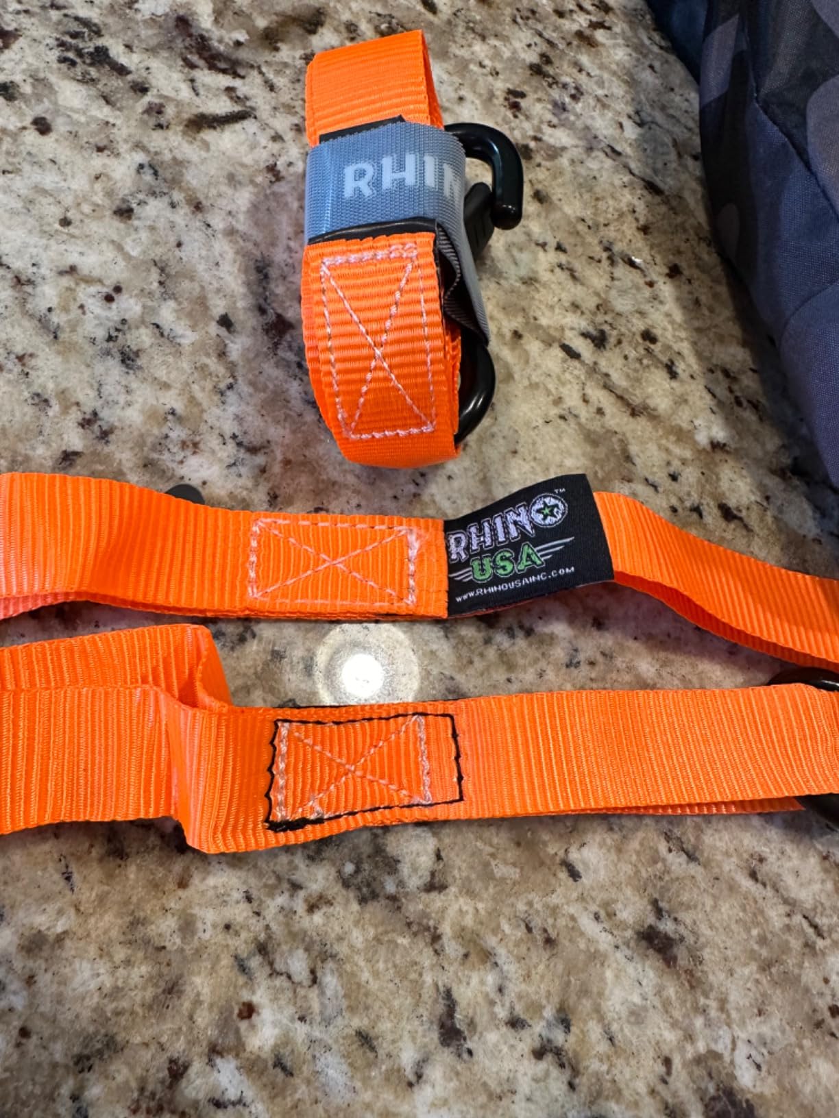 Rhino USA Ratchet Straps Tie Downs (4-Pack) - 1in x 15ft with S Hooks | 1,823lb Break Strength customer photo 1