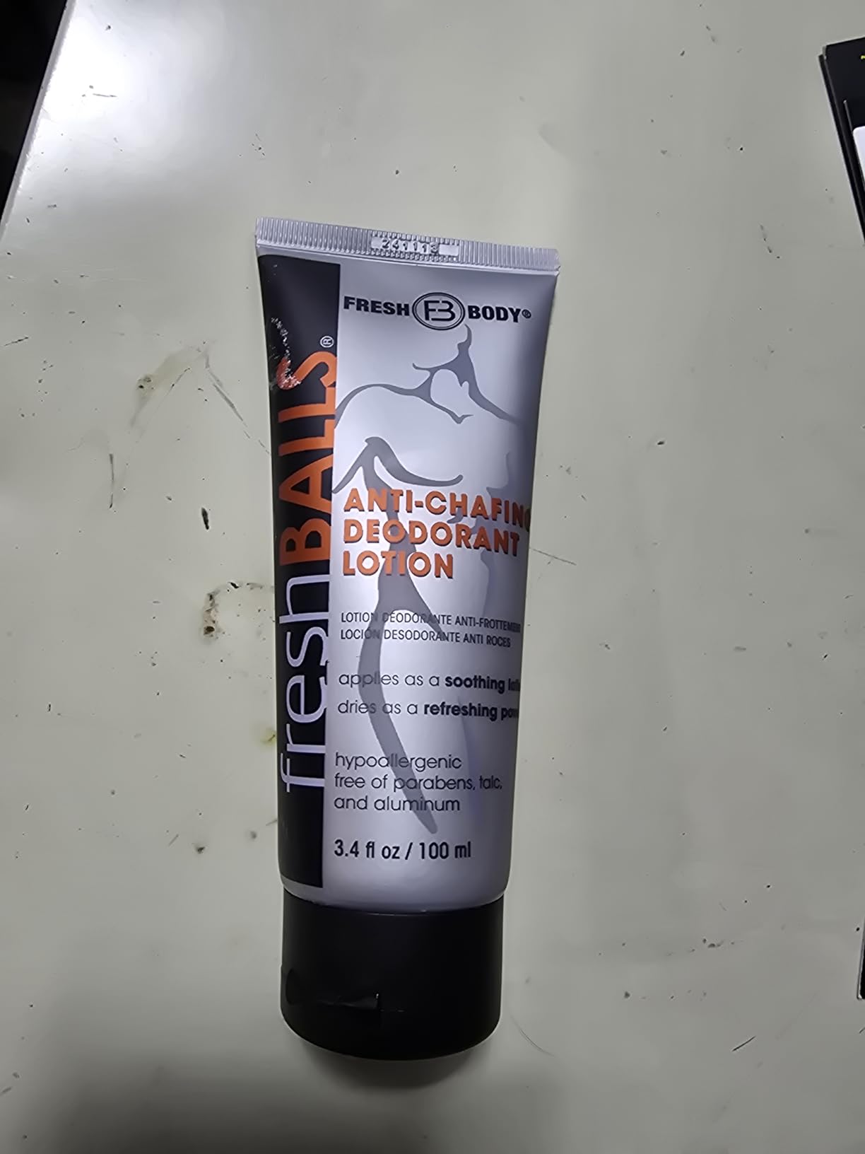FRESH BALLS Lotion Anti-Chafing Cream Ball Deodorant for Men - Men's Anti-Chafe Lotion to Powder & Hygiene for Groin Area - Aluminum-Free, Talc-Free, 3.4 oz customer photo 1