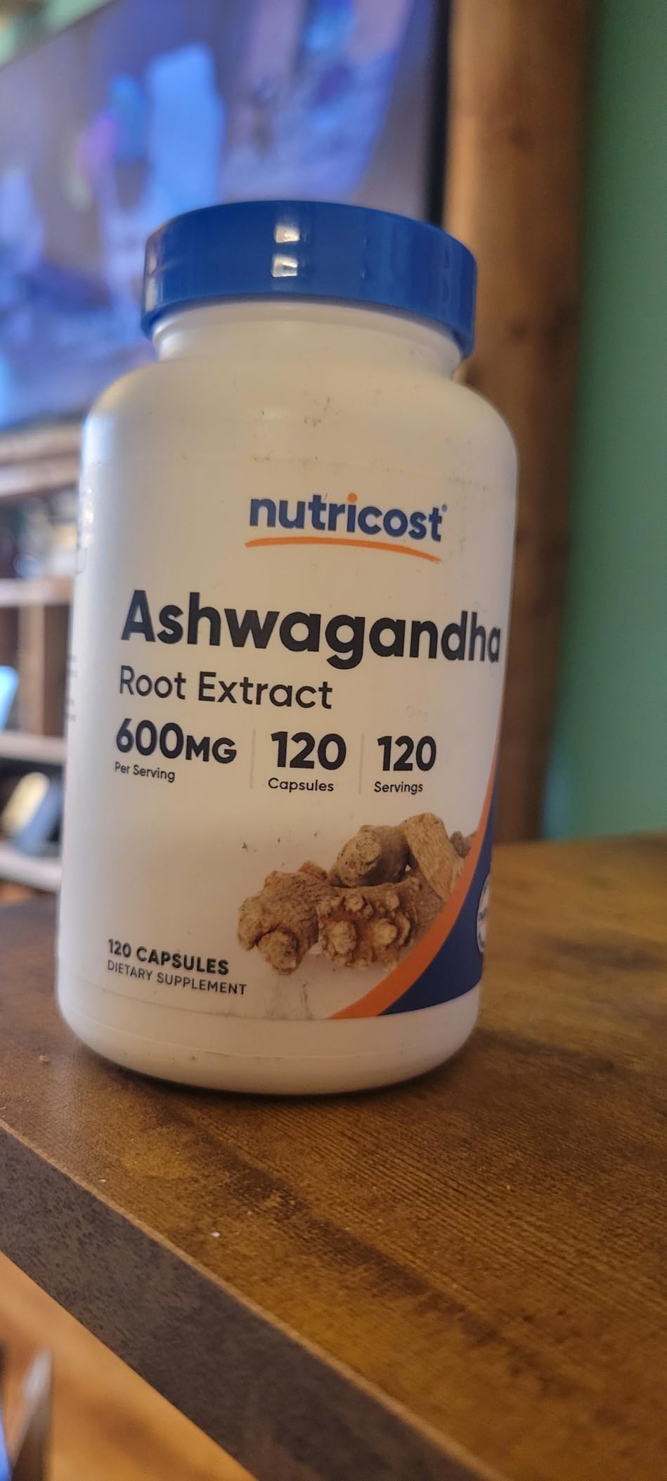 Nutricost Ashwagandha Herbal Supplement 600mg, 120 Capsules, Gluten-Free | Vegetarian, GMO-Free, Ashwagandha Root customer photo 1