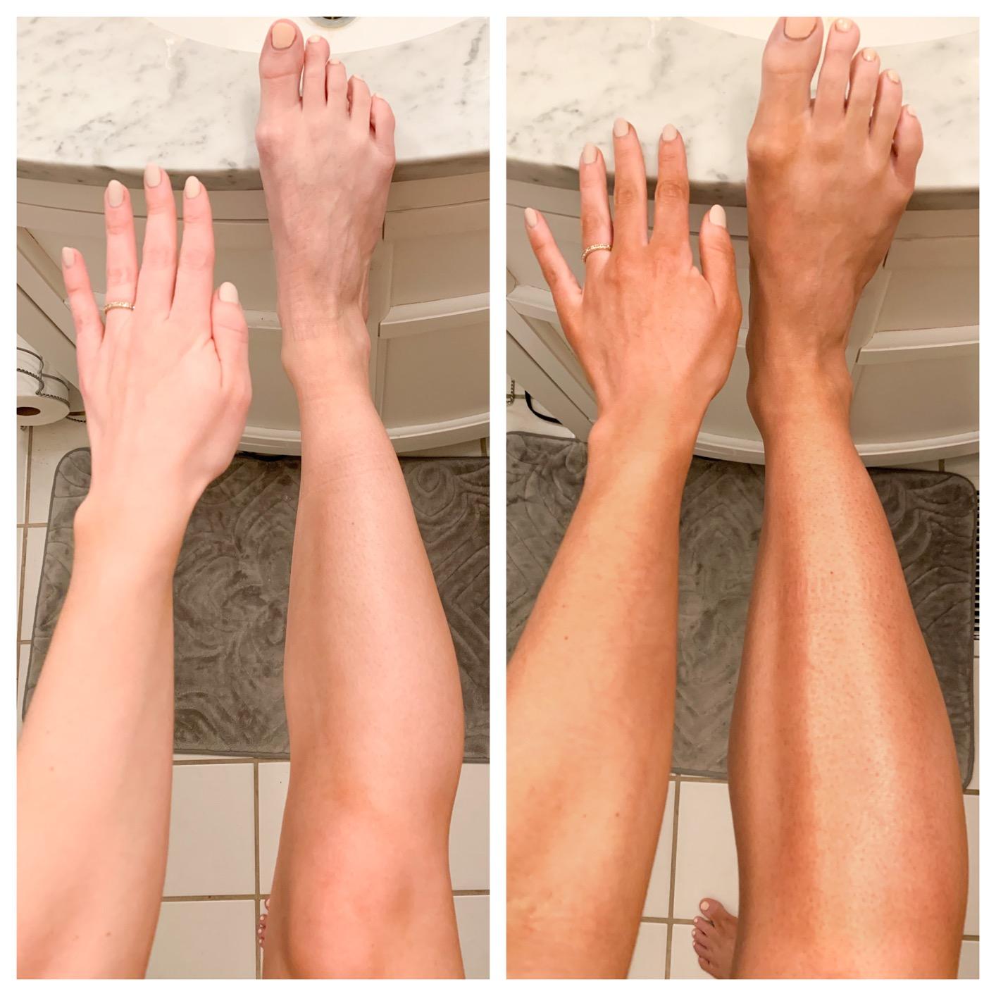 b.tan Violet Base Self Tanner Mousse | Love At First Tan - Best, 1 Hour Express Sunless Tanning Foam, Cancels Orange Tones, Dark Bronzing Glow, No Fake Tan Smell, Face & Body, 6.7 Fl Oz customer photo 1