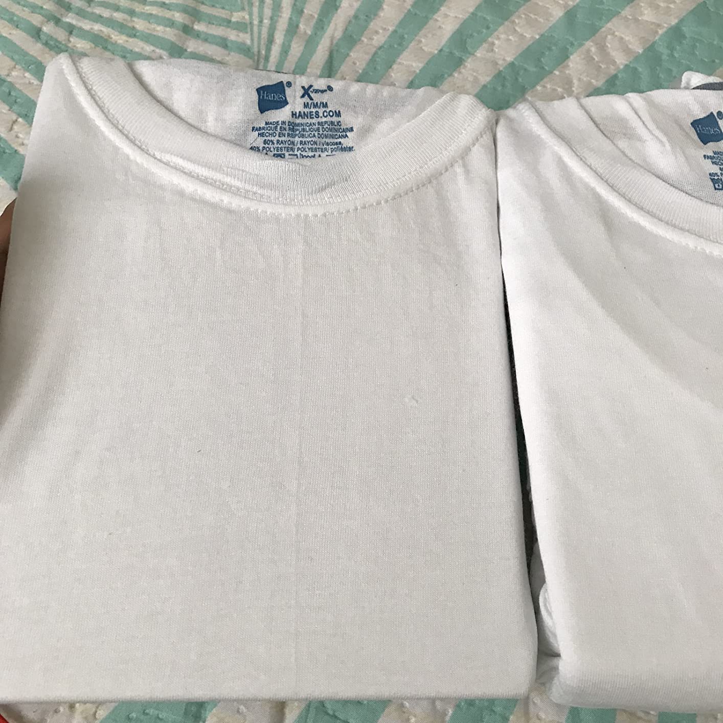 Hanes Men's Performance Undershirt, X-Temp Moisture-Wicking Crewneck, White 5-Pack customer photo 1
