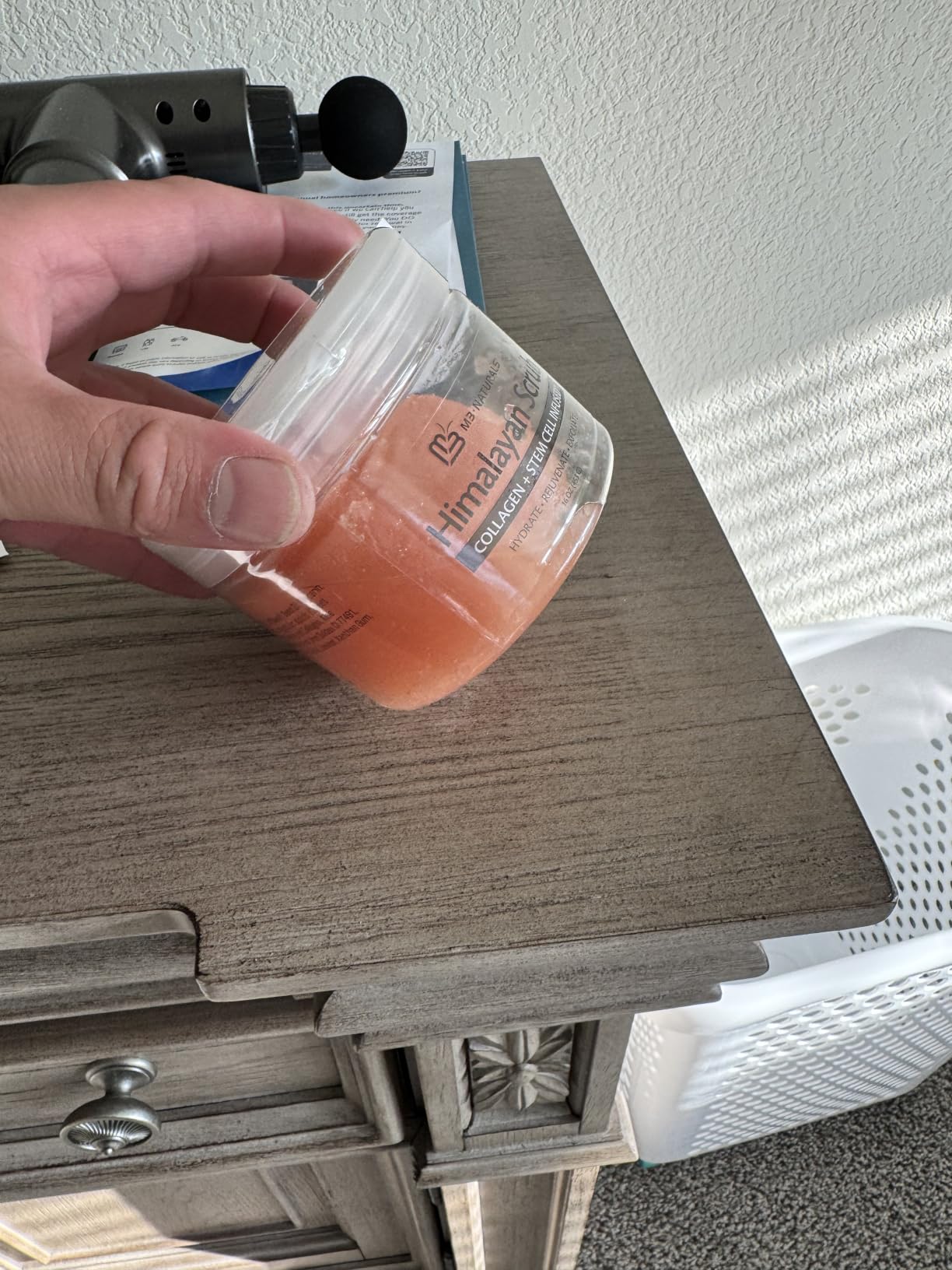 Himalayan Salt Scrub Face Foot & Body Exfoliator Infused with Collagen and Stem Cell Natural Exfoliating Salt Body Scrub for Toning Cellulite Skin Care by M3 Naturals customer photo 1